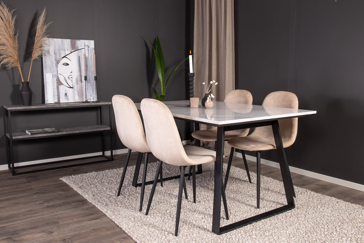 Estelle Matbord med Polar Stolarna – Bord: 74,5x140x90 Stol: 53,3x88x42,5