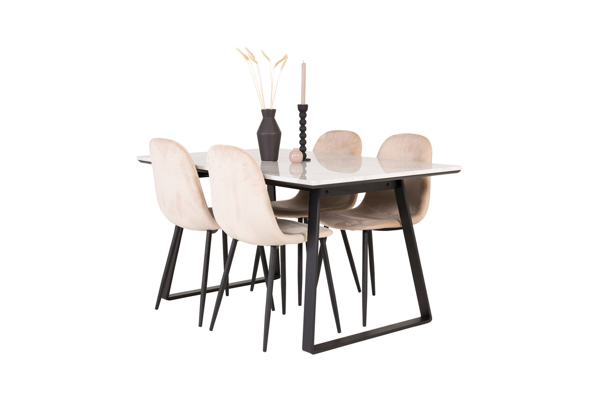 Estelle Matbord med Polar Stolarna – Bord: 74,5x140x90 Stol: 53,3x88x42,5