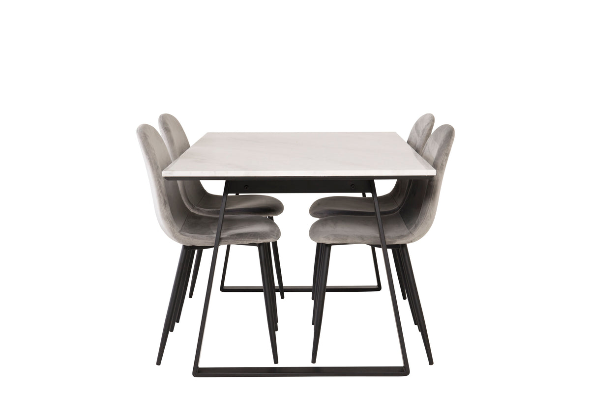 Estelle Matbord med Polar Stolarna – Bord: 74,5x140x90 Stol: 53,3x88x42,5