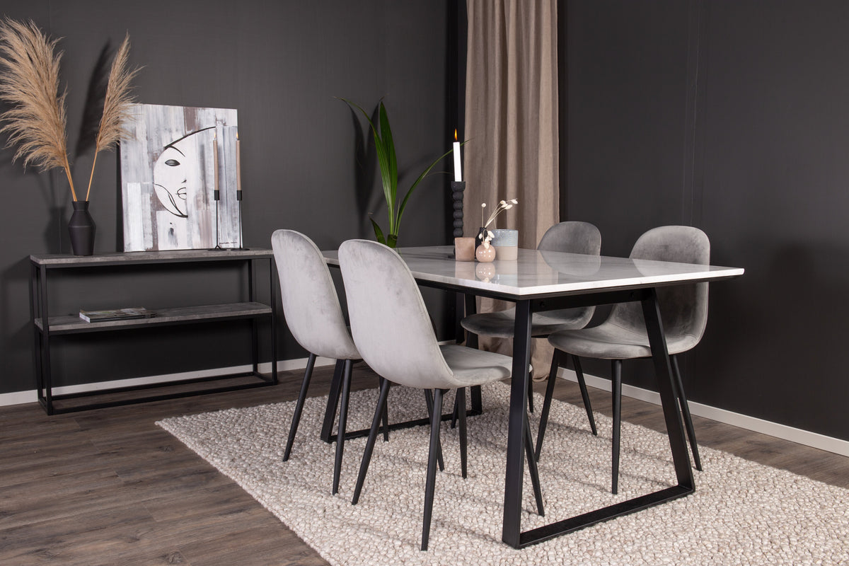 Estelle Matbord med Polar Stolarna – Bord: 74,5x140x90 Stol: 53,3x88x42,5