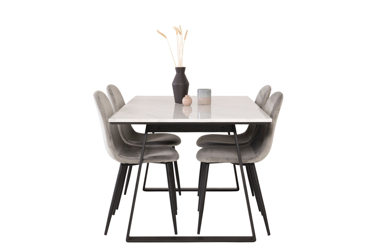 Estelle Matbord med Polar Stolarna – Bord: 74,5x140x90 Stol: 53,3x88x42,5