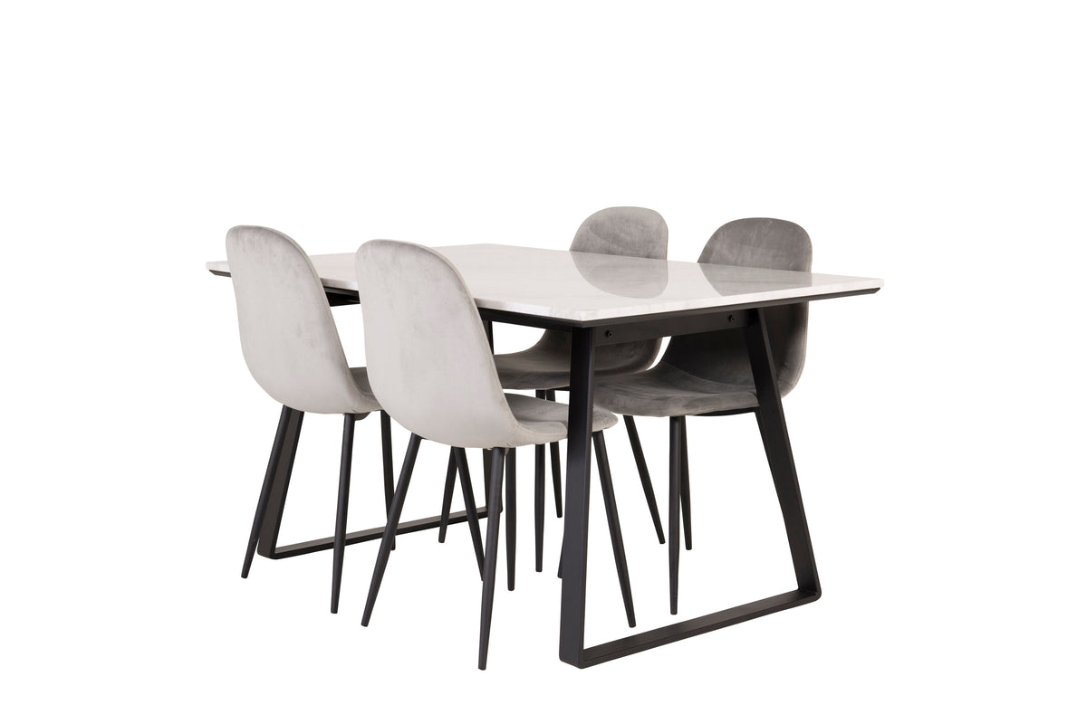 Estelle Matbord med Polar Stolarna – Bord: 74,5x140x90 Stol: 53,3x88x42,5