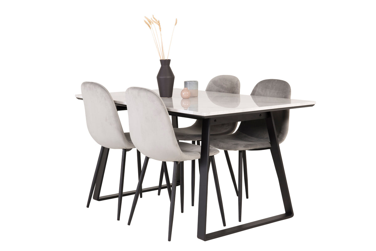 Estelle Matbord med Polar Stolarna – Bord: 74,5x140x90 Stol: 53,3x88x42,5