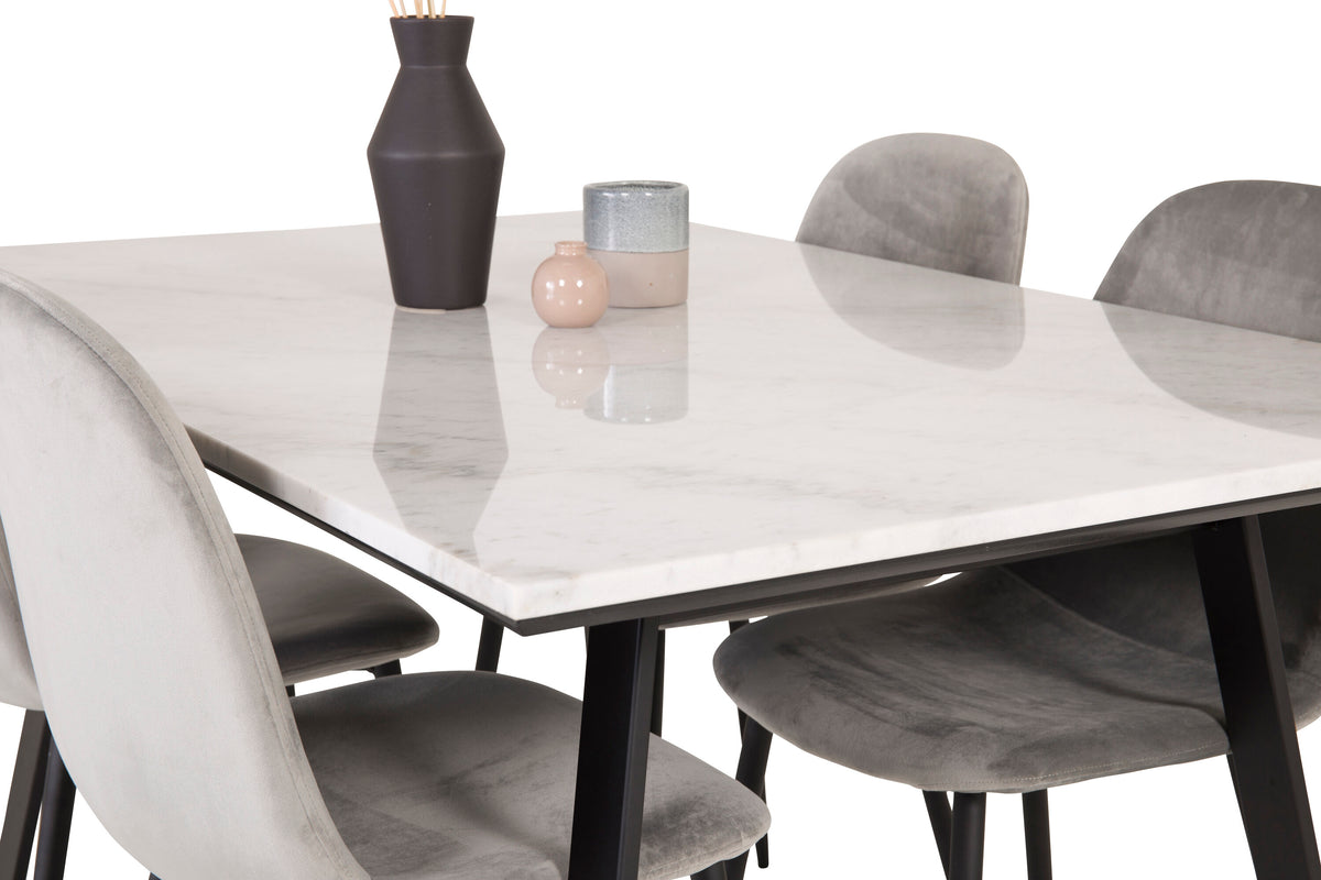 Estelle Matbord med Polar Stolarna – Bord: 74,5x140x90 Stol: 53,3x88x42,5
