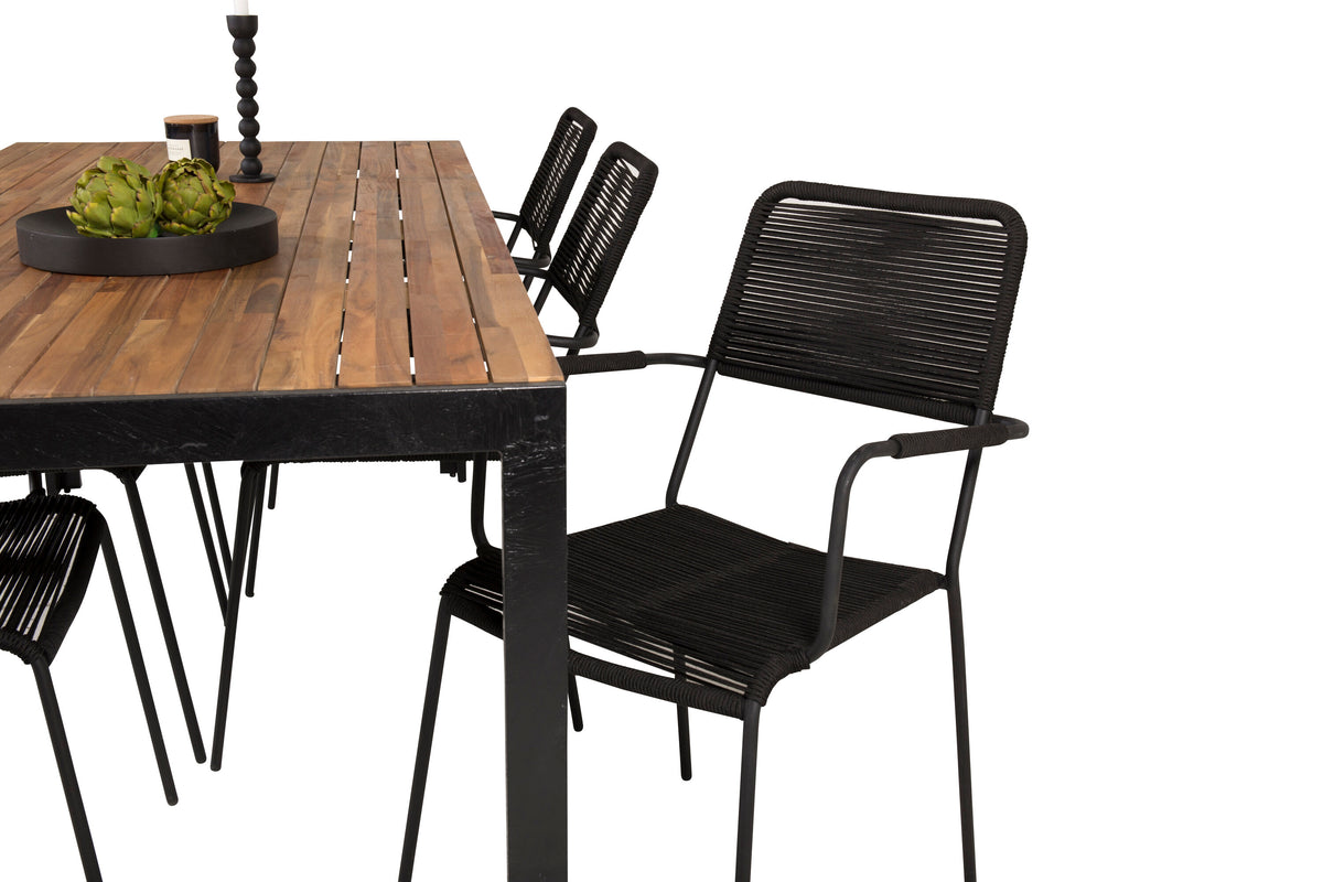 Bois Matbord med Lindos Stolarna – Akacia