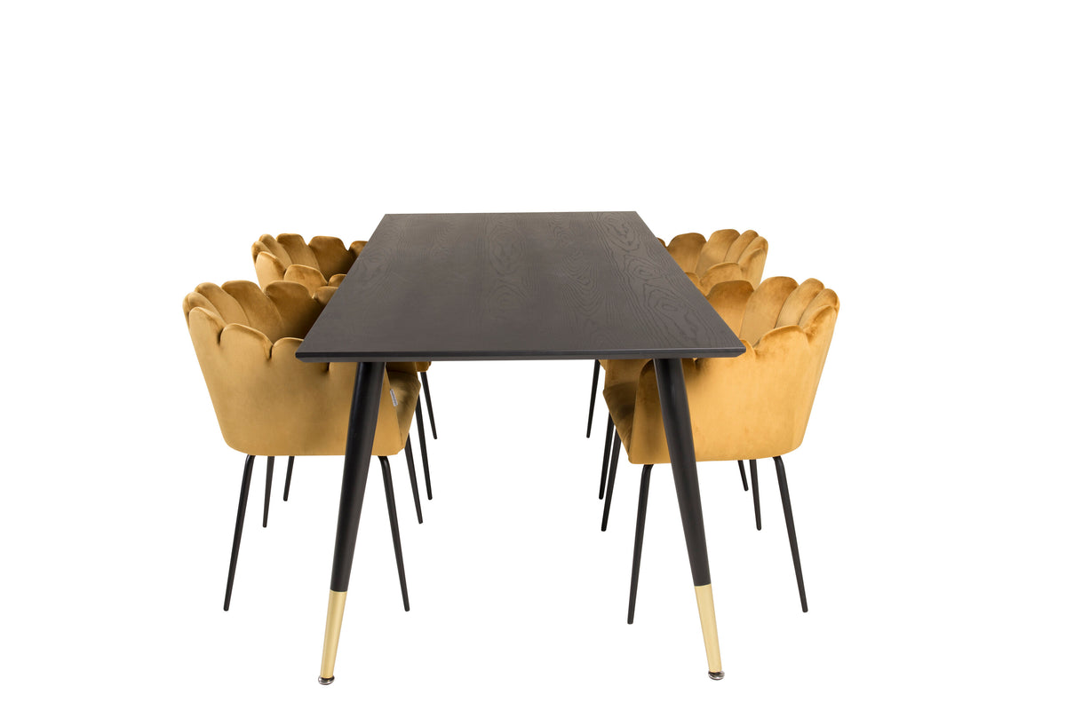Dipp Matbord med Limhamn Stolarna – Bord: 75x180x90 Stol: 54x76,56x61