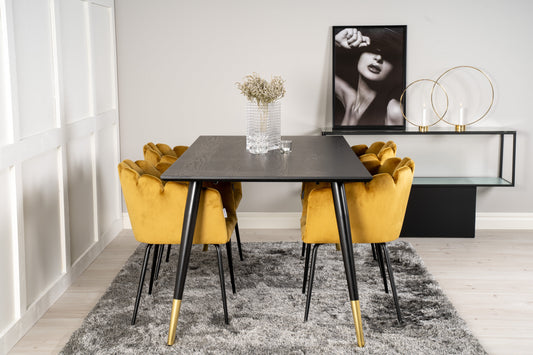 Dipp Matbord med Limhamn Stolarna – Bord: 75x180x90 Stol: 54x76,56x61