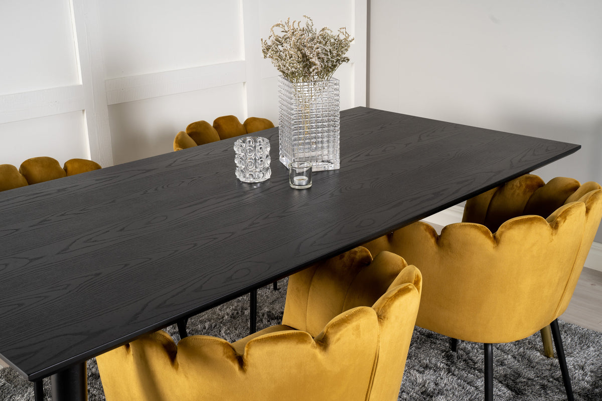 Dipp Matbord med Limhamn Stolarna – Bord: 75x180x90 Stol: 54x76,56x61
