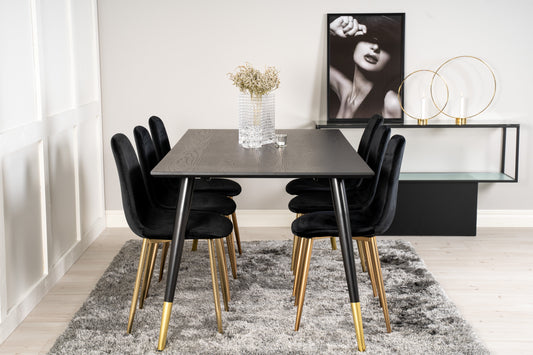Dipp Matbord med Polar Stolarna – Bord: 75x180x90 Stol: 52x86x44