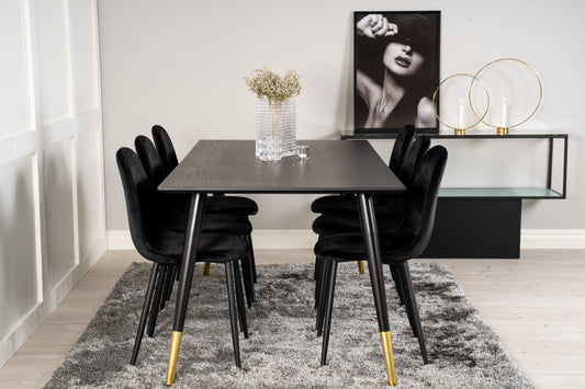Dipp Matbord med Polar Stolarna – Bord: 75x180x90 Stol: 53,3x88x42,5