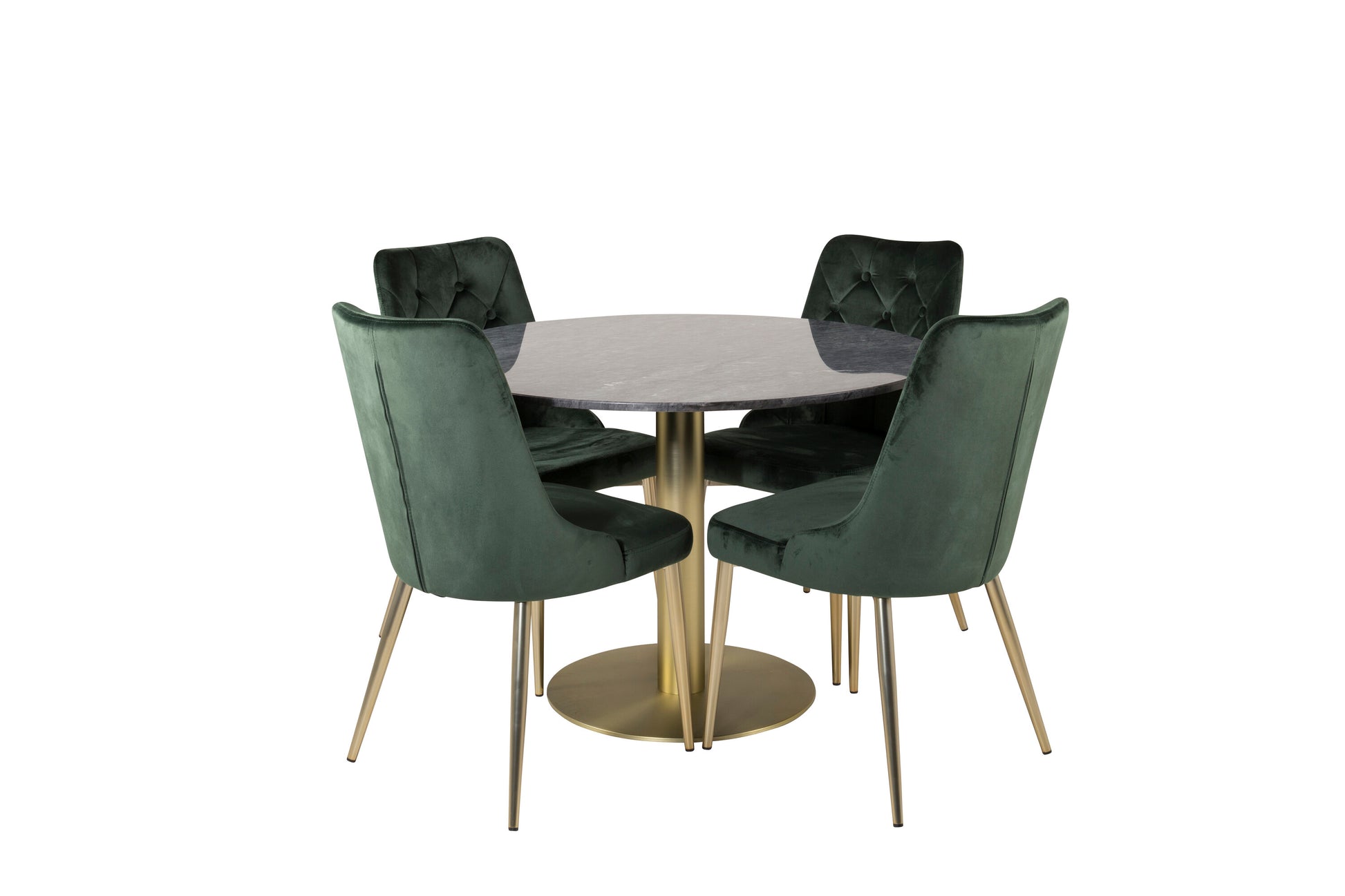 Estelle Matbord med Velvet Deluxe Stolarna Matgrupp
