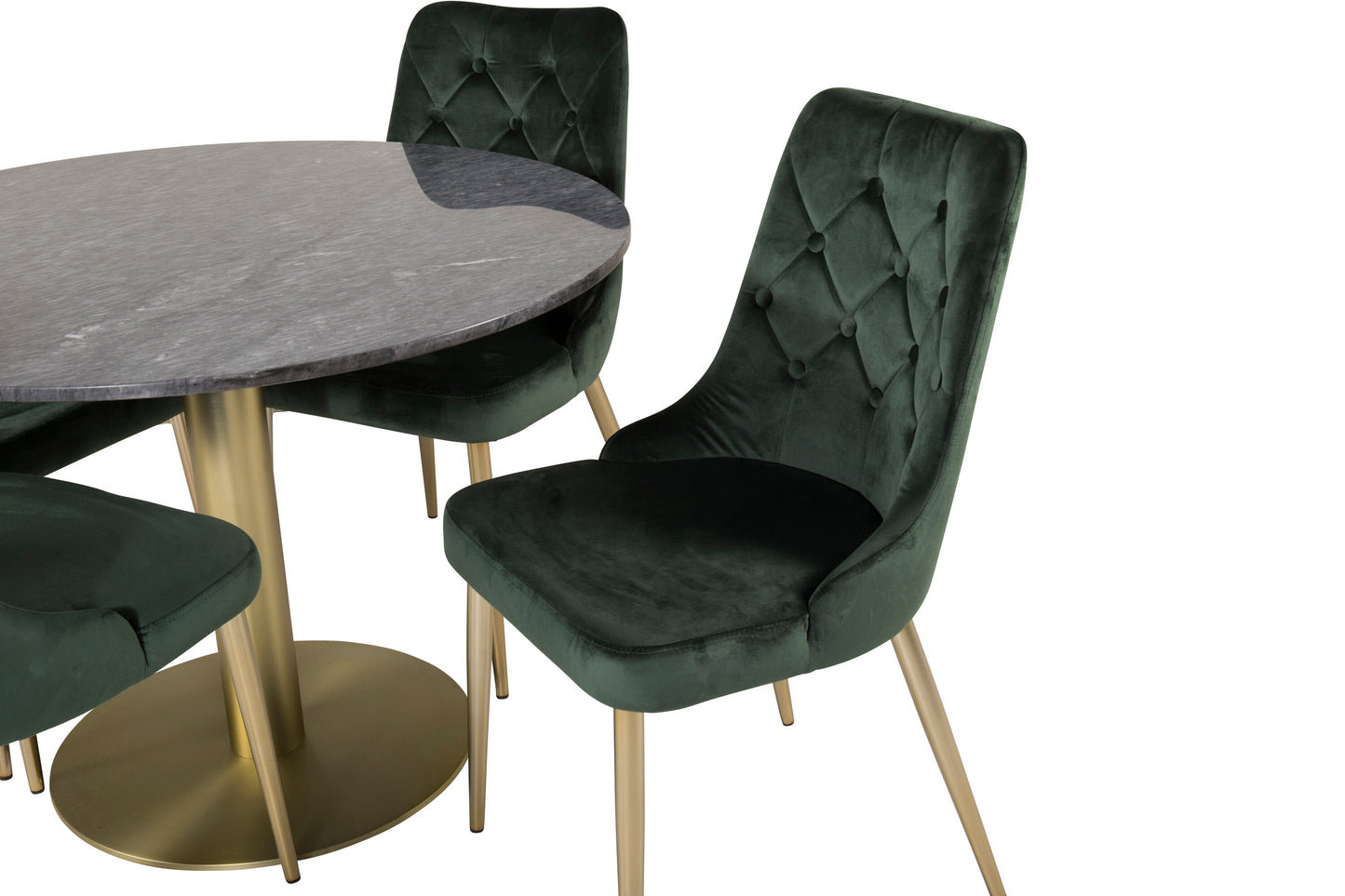 Estelle Matbord med Velvet Deluxe Stolarna Matgrupp