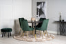 Dipp Matbord med Velvet Deluxe Stolarna – Bord: ⌀115 Stol: 66x88,5x50
