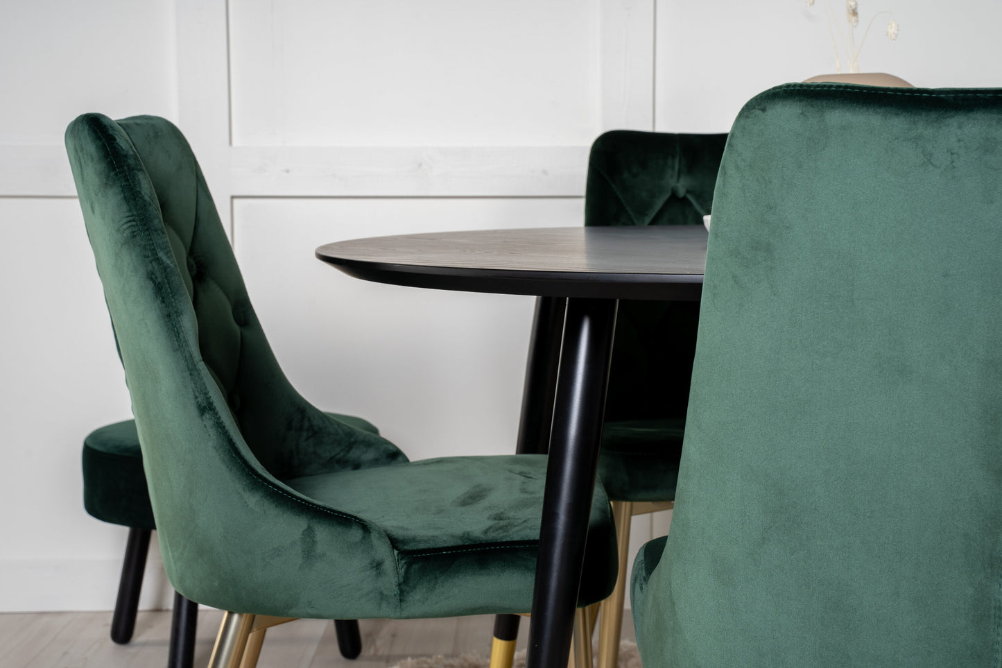 Dipp Matbord med Velvet Deluxe Stolarna Matgrupp