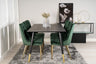 Dipp Matbord med Velvet Deluxe Stolarna – Bord: 75x180x90 Stol: 66x88,5x50