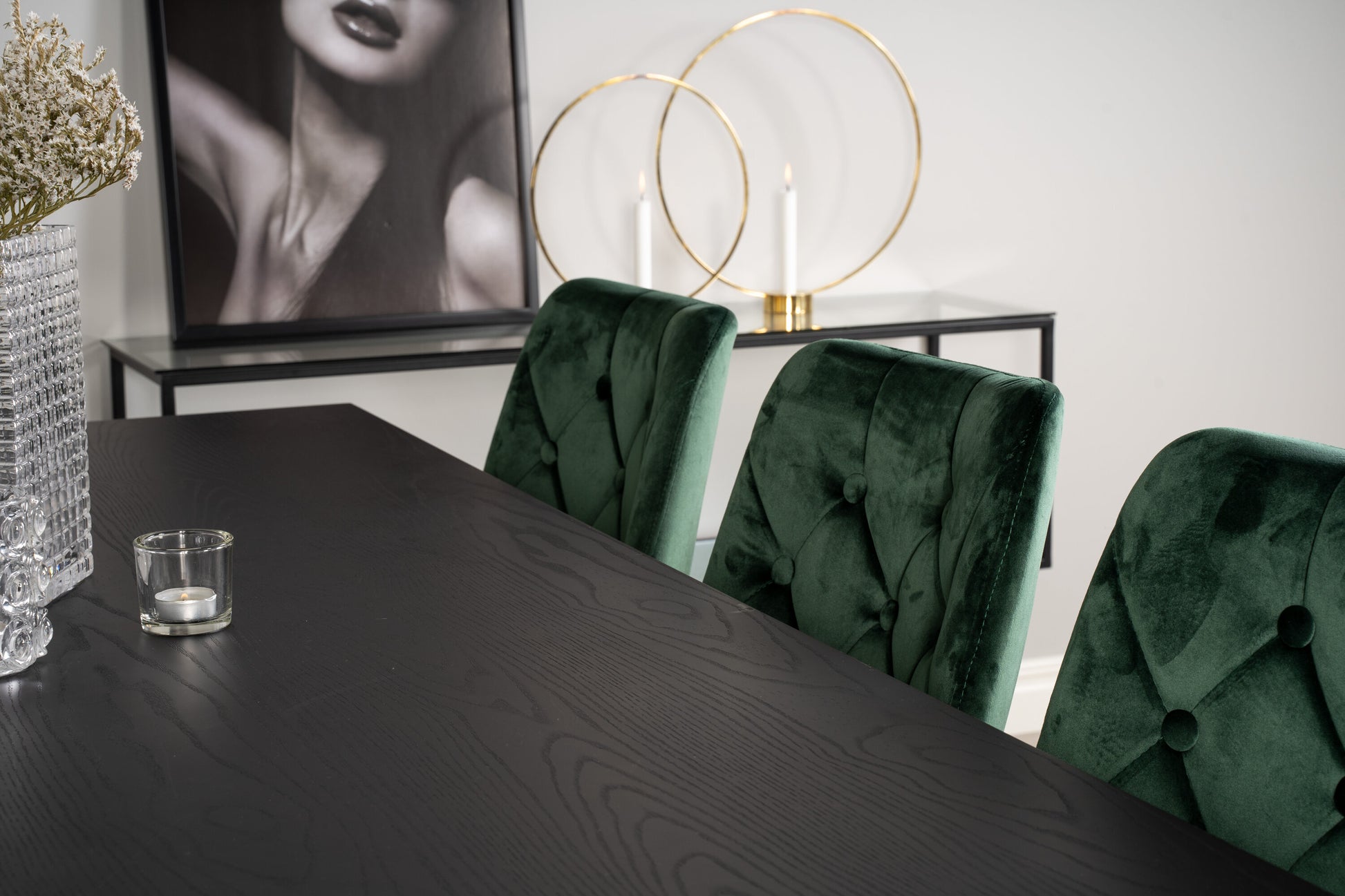Dipp Matbord med Velvet Deluxe Stolarna Matgrupp