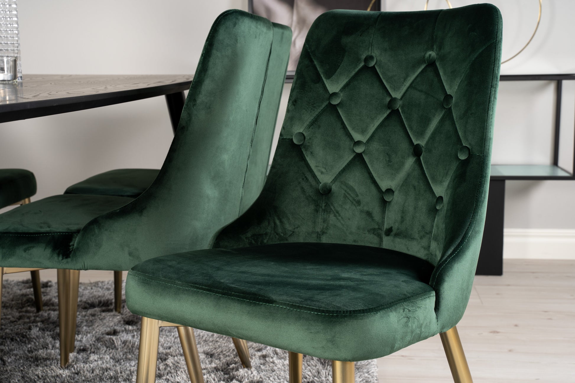 Dipp Matbord med Velvet Deluxe Stolarna Matgrupp