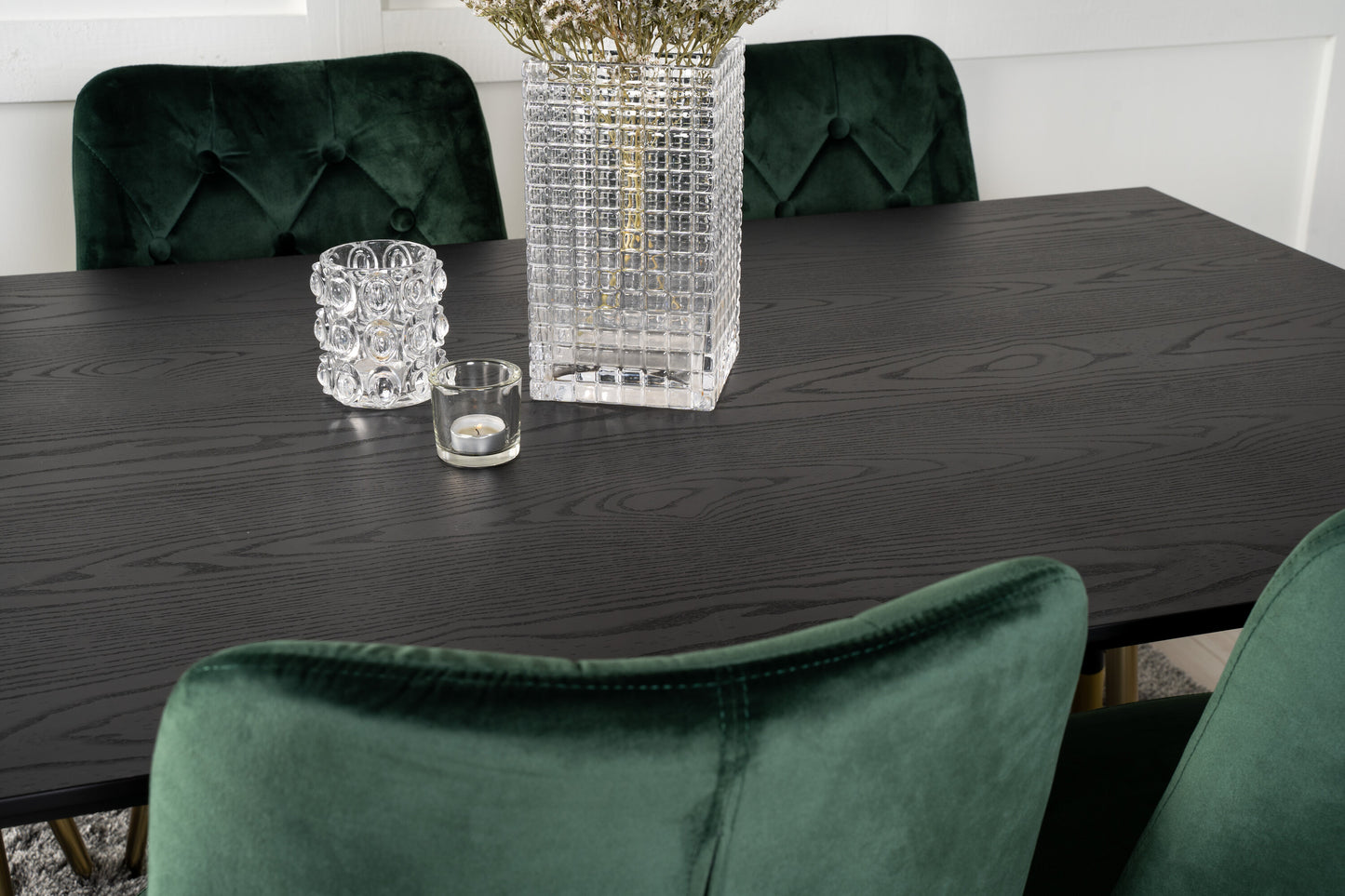 Dipp Matbord med Velvet Deluxe Stolarna Matgrupp