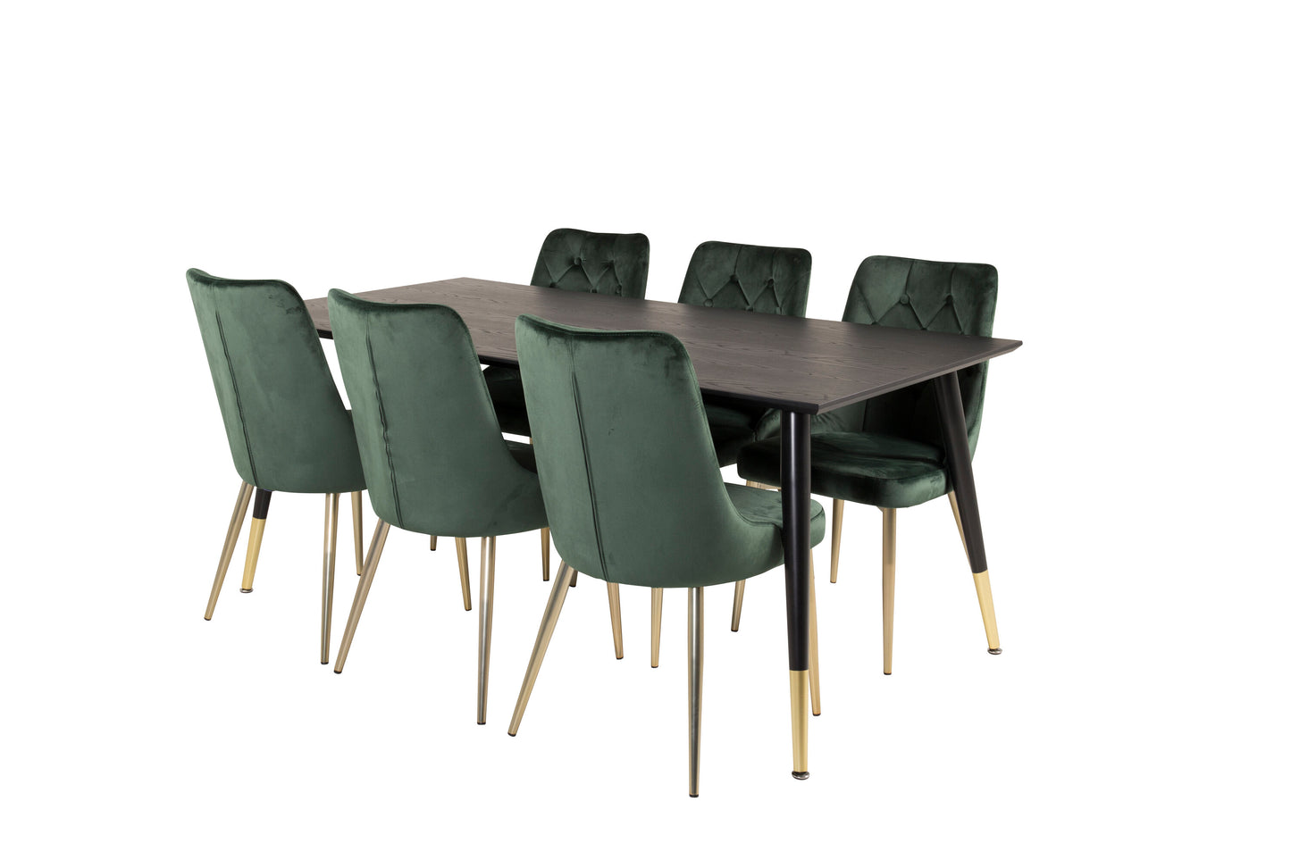 Dipp Matbord med Velvet Deluxe Stolarna Matgrupp