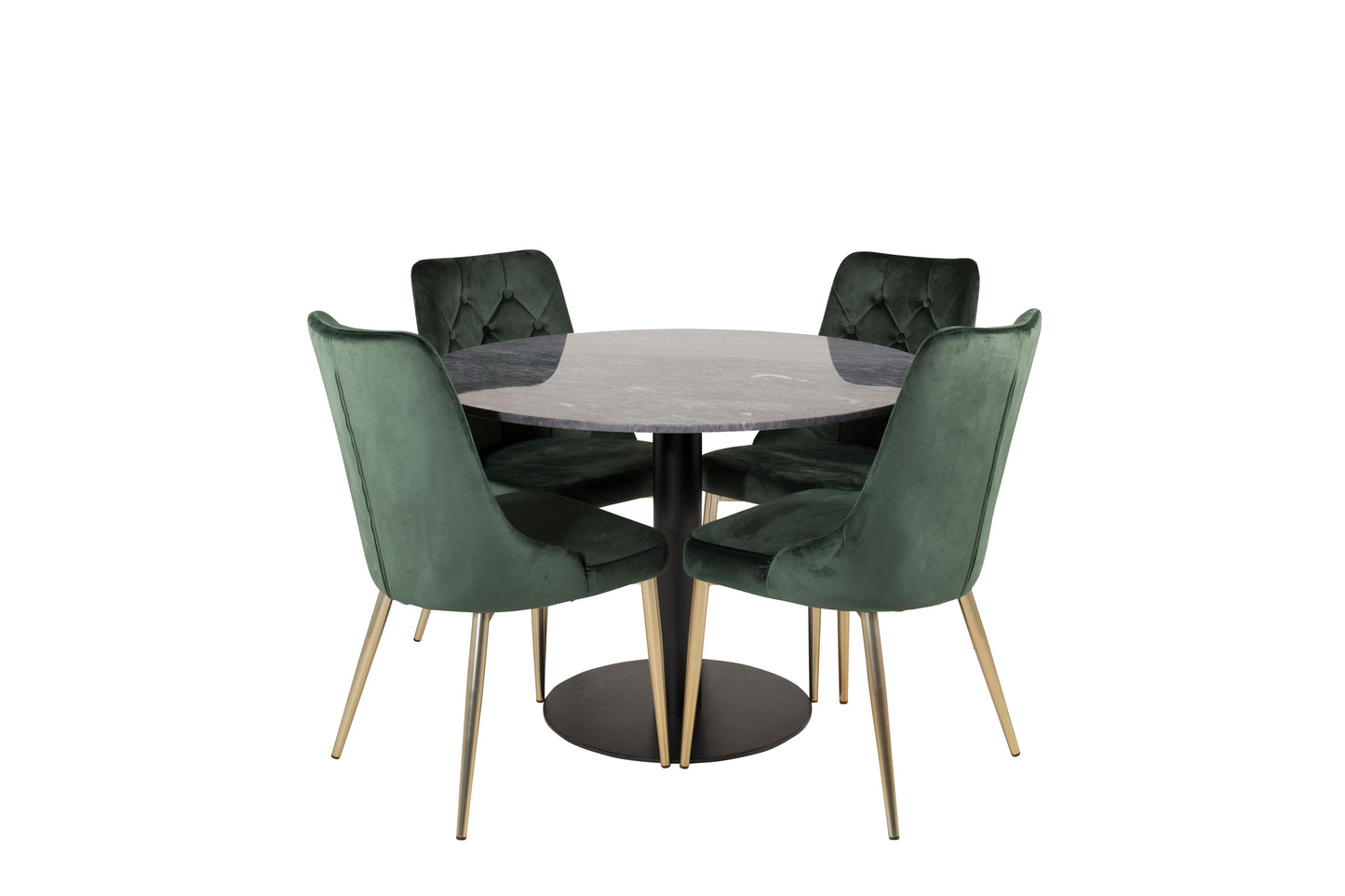 Estelle Matbord med Velvet Deluxe Stolarna Matgrupp