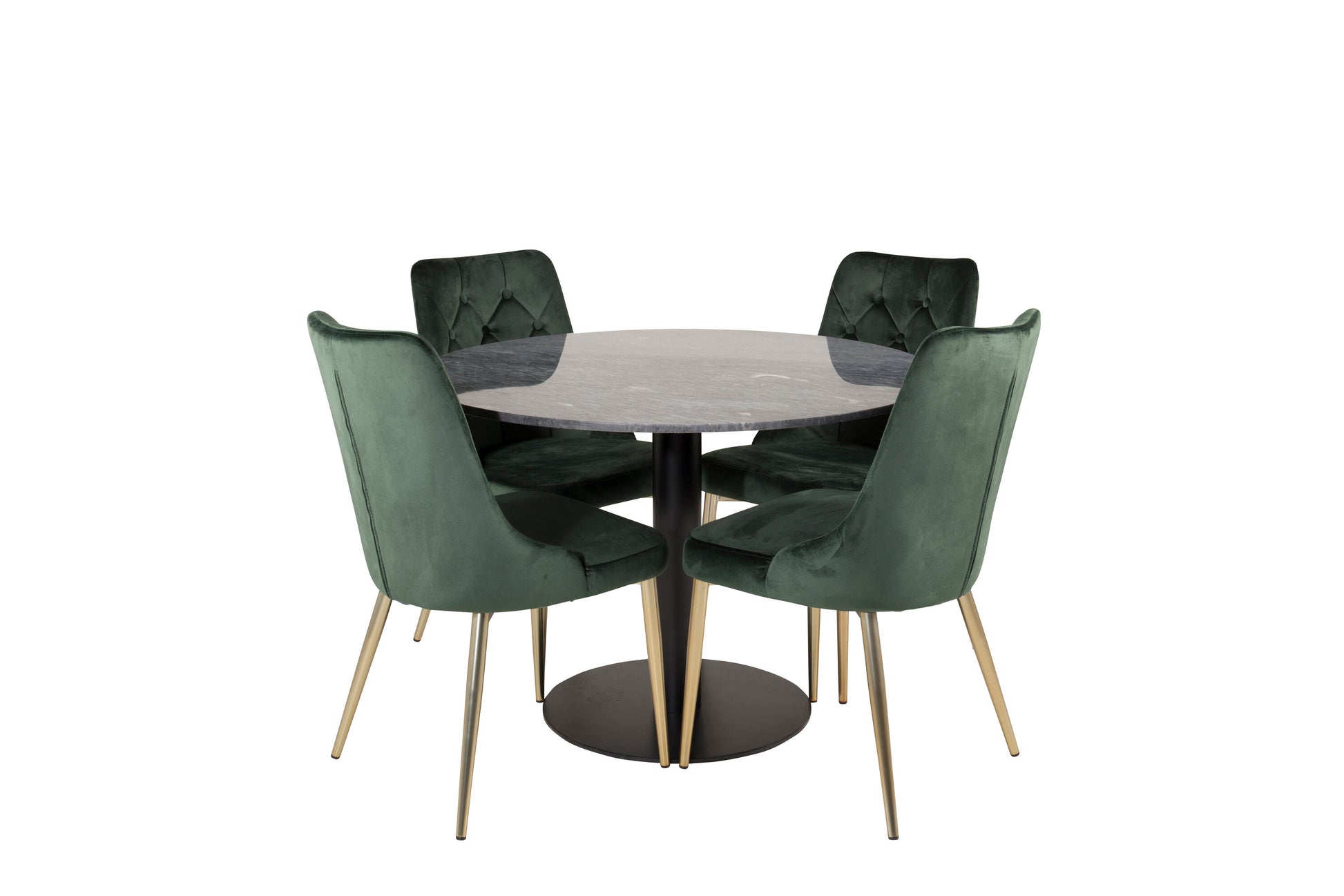 Estelle Matbord med Velvet Deluxe Stolarna Matgrupp