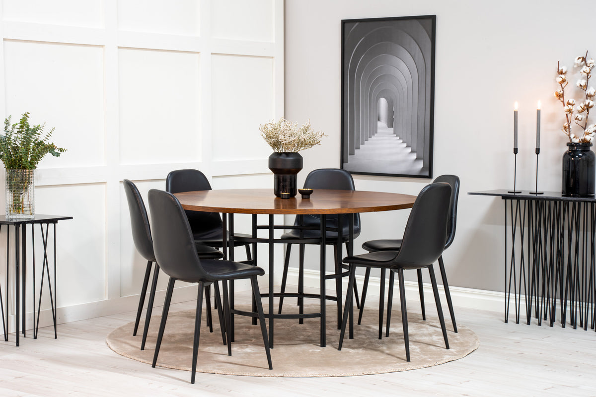 Copenhagen Matbord med Polar Stolarna – Bord: ⌀140 Stol: 43x85,3x43,5