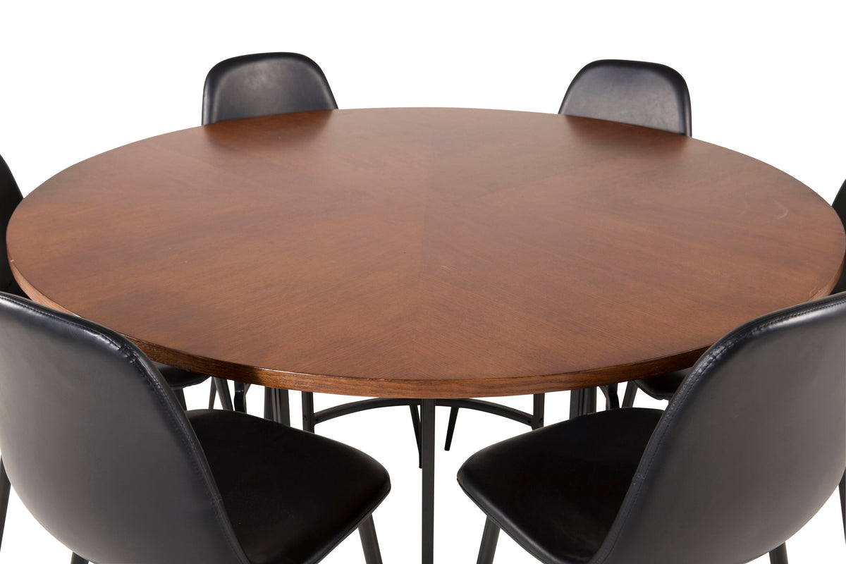 Copenhagen Matbord med Polar Stolarna – Bord: ⌀140 Stol: 43x85,3x43,5