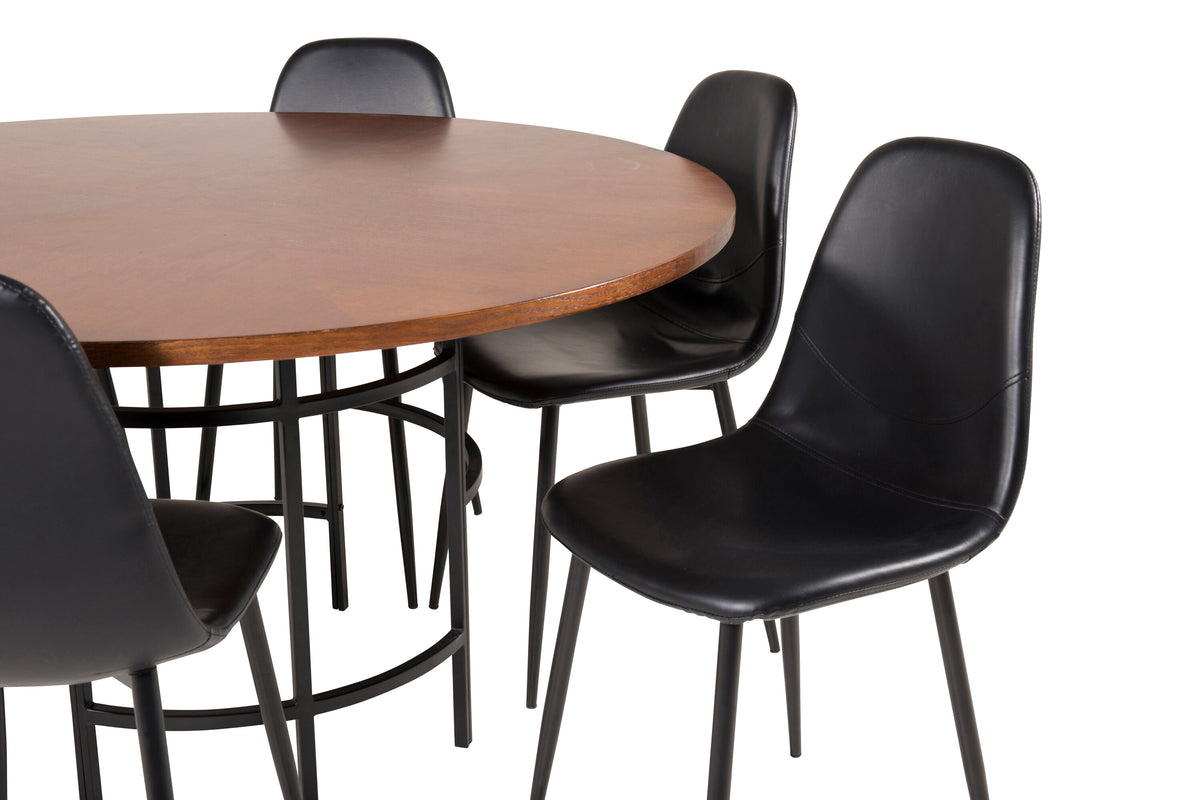 Copenhagen Matbord med Polar Stolarna – Bord: ⌀140 Stol: 43x85,3x43,5