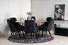 Copenhagen Matbord med Velvet Deluxe Stolarna – Bord: ⌀140 Stol: 66x88,5x50
