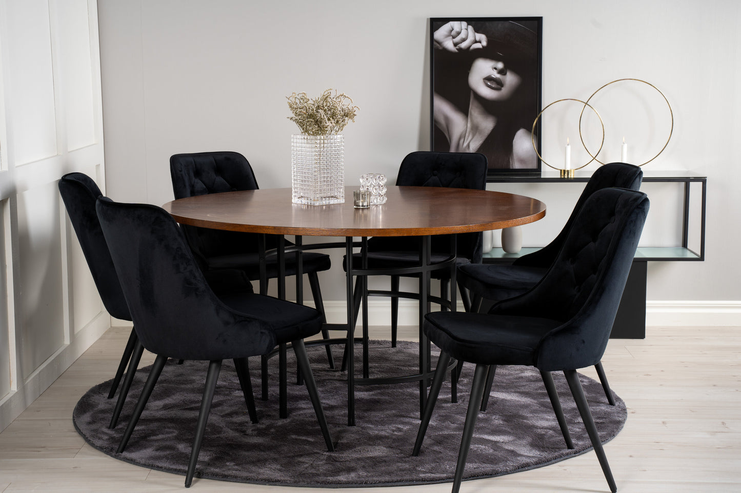 Copenhagen Matbord med Velvet Deluxe Stolarna Matgrupp