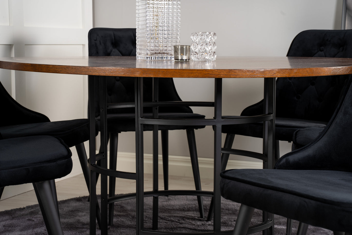 Copenhagen Matbord med Velvet Deluxe Stolarna Matgrupp