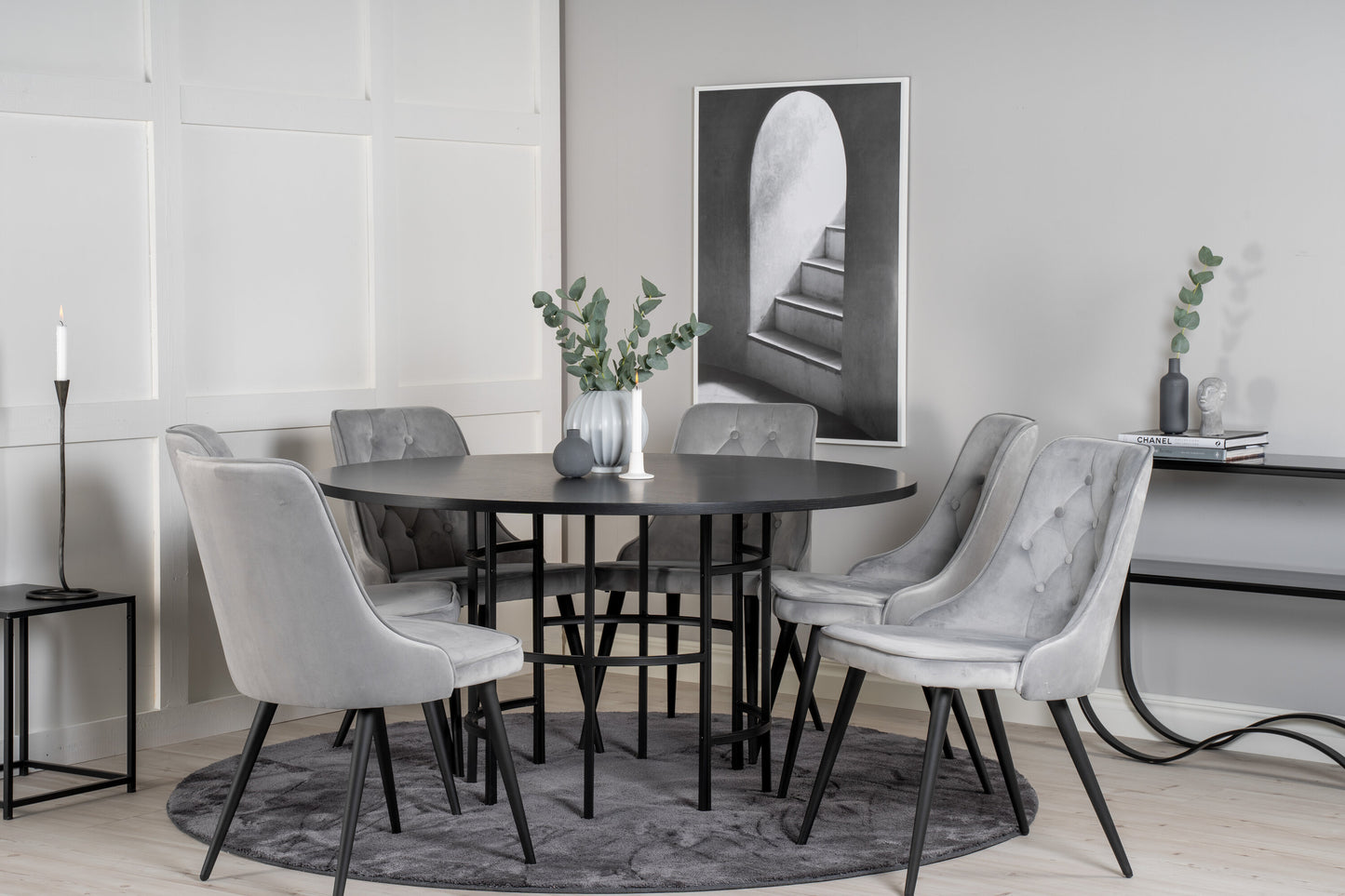 Copenhagen Matbord med Velvet Deluxe Stolarna Matgrupp