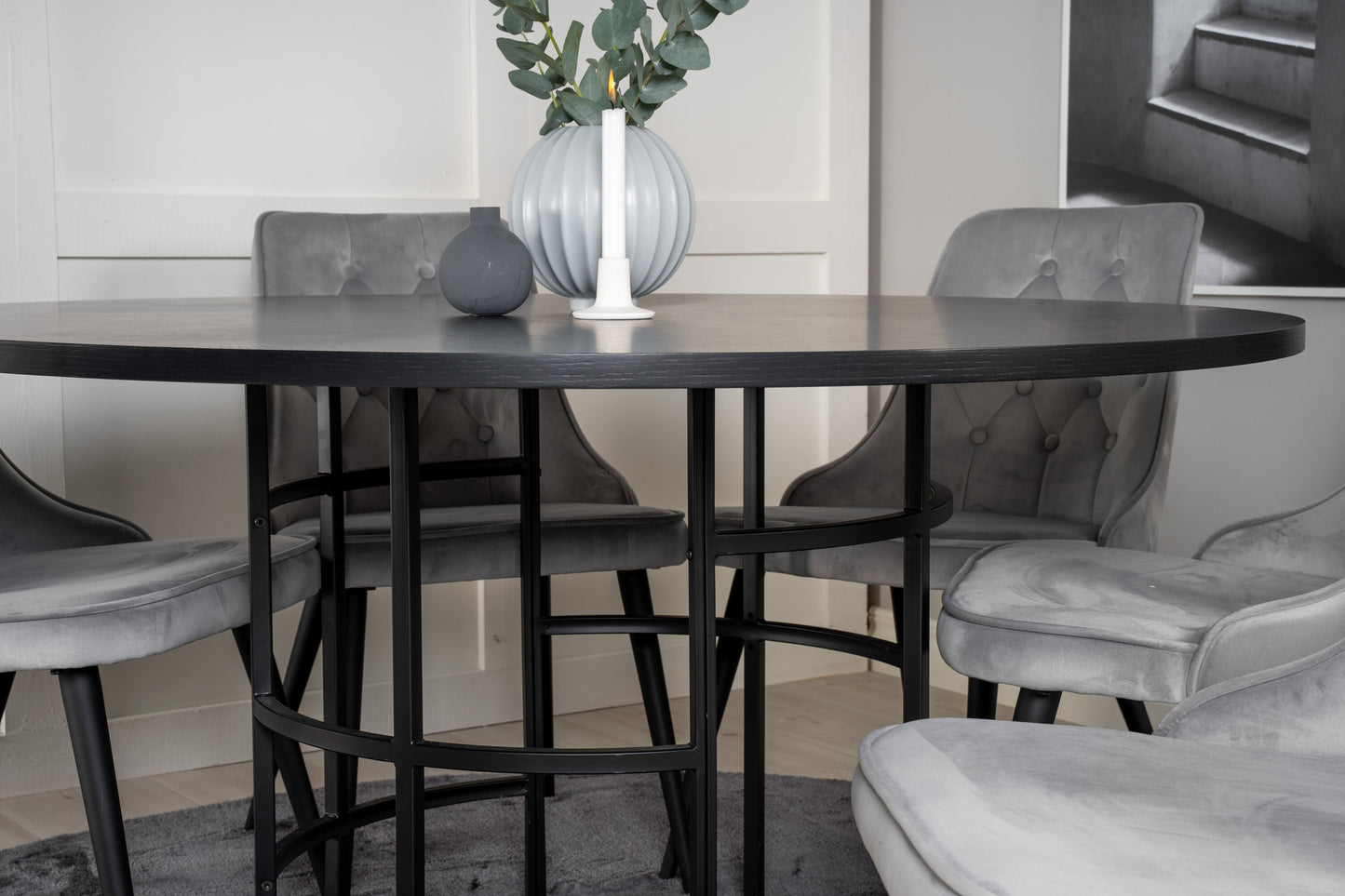 Copenhagen Matbord med Velvet Deluxe Stolarna Matgrupp