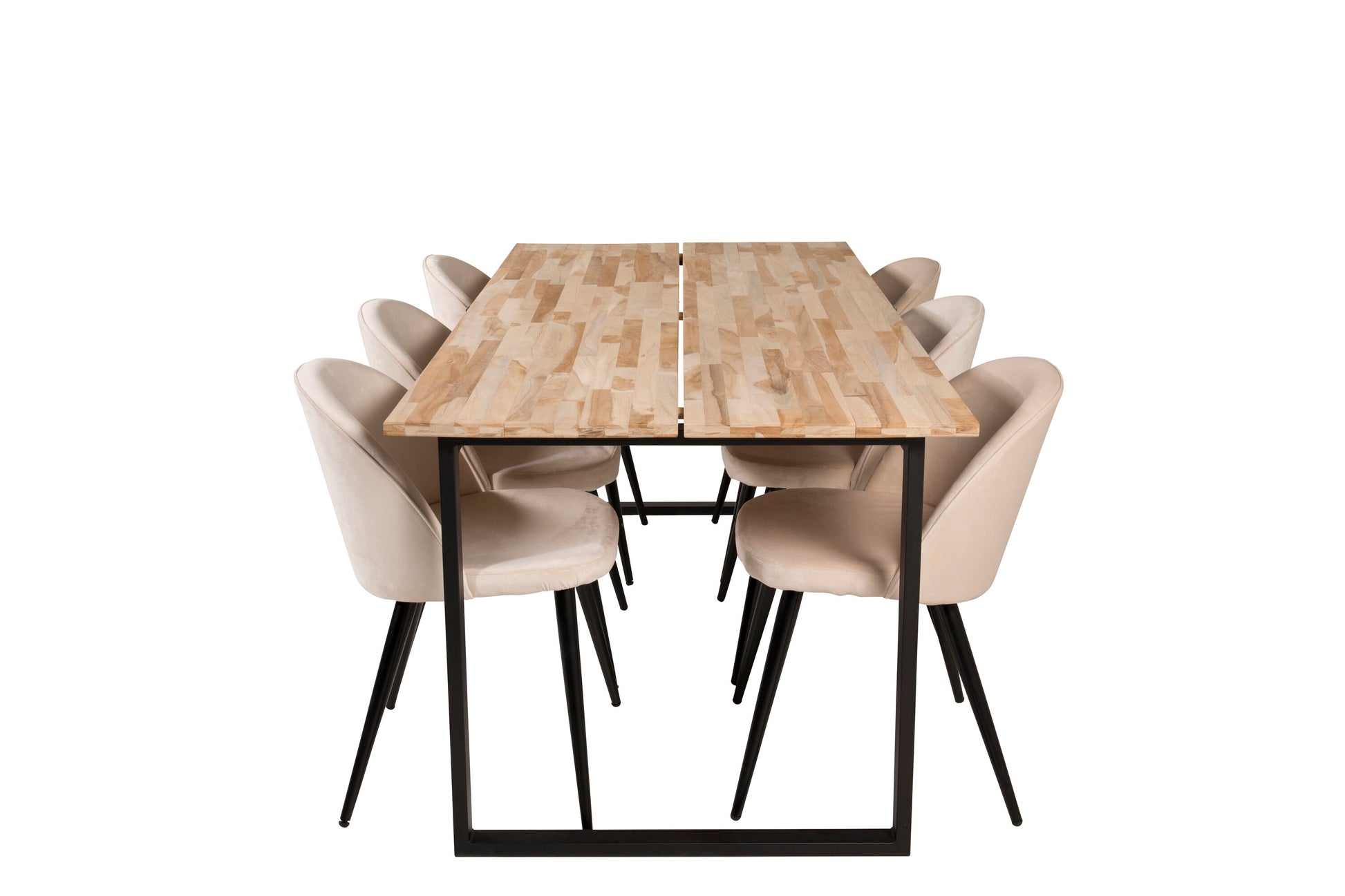 Cirebon Matbord med Velvet Stolarna Matgrupp
