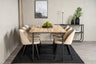 Cirebon Matbord med Velvet Stolarna – Bord: 75x200x90 Stol: 57x76,5x50