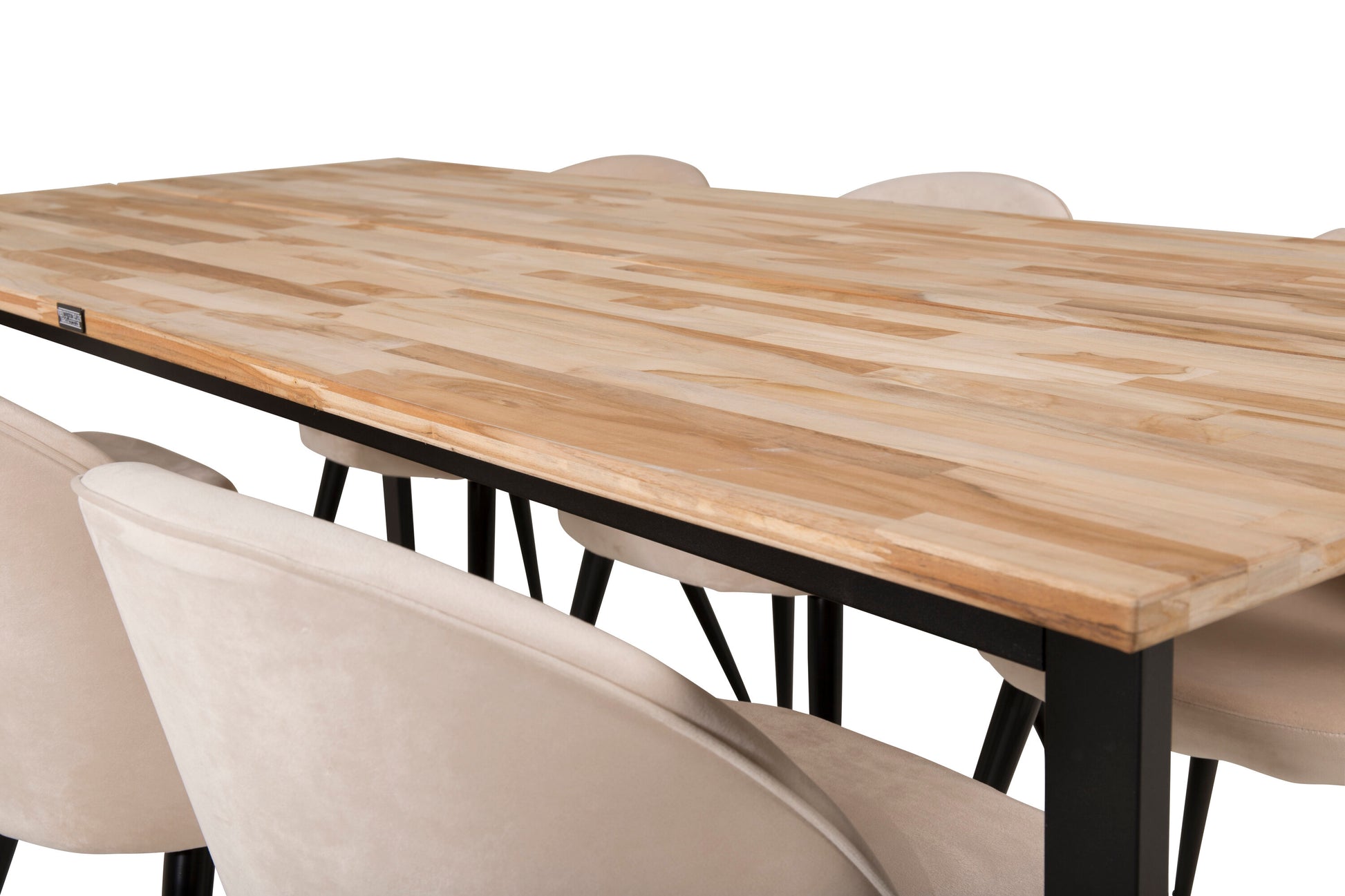 Cirebon Matbord med Velvet Stolarna Matgrupp