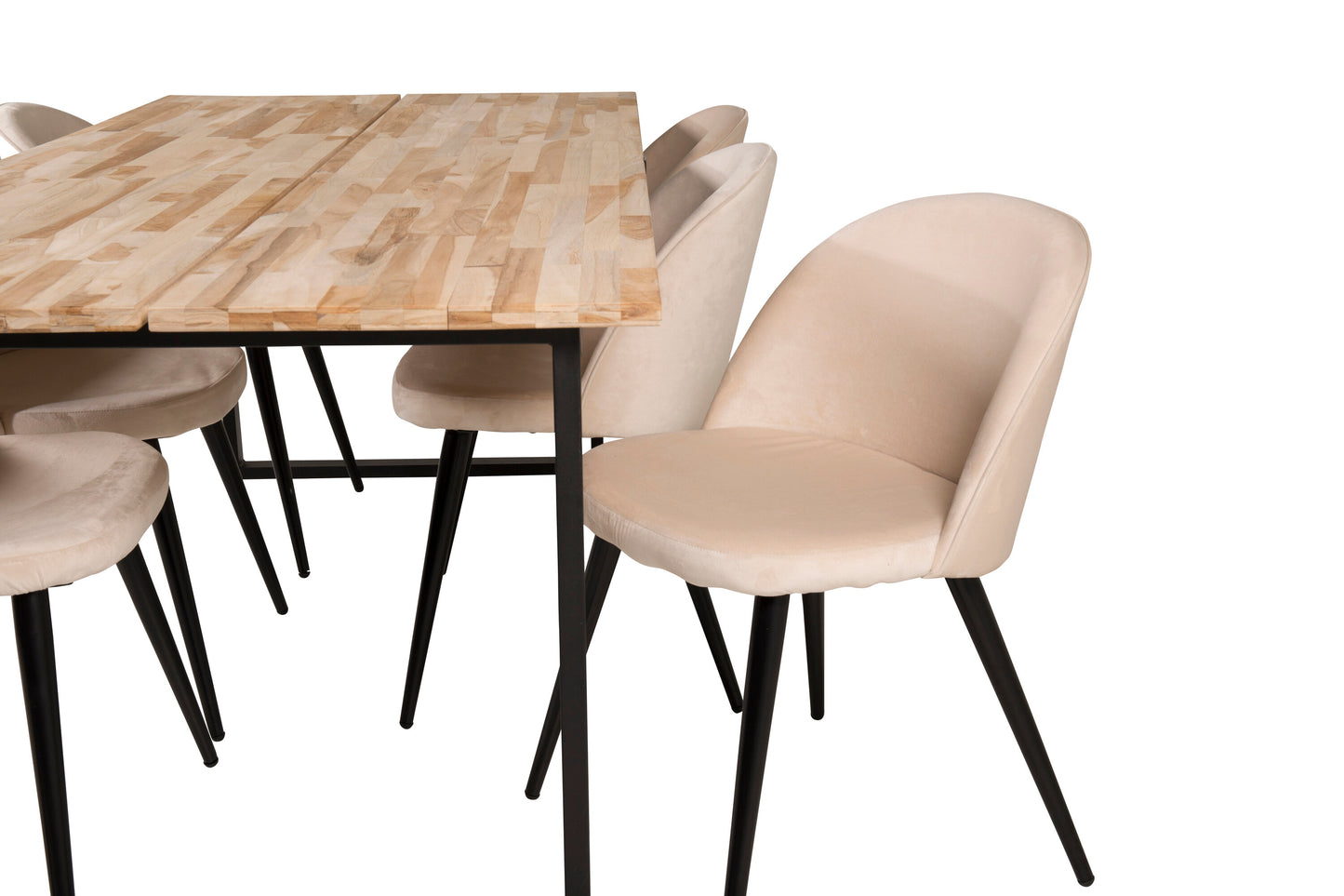 Cirebon Matbord med Velvet Stolarna Matgrupp