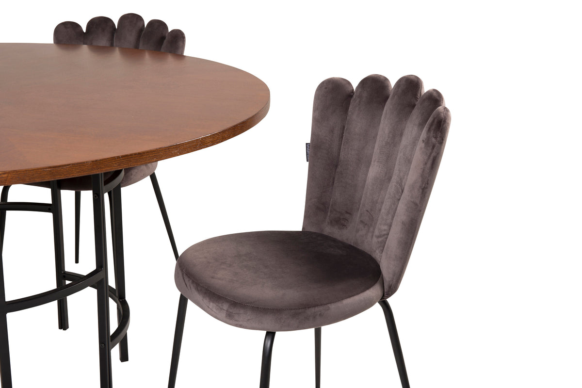 Copenhagen Matbord med Limhamn Stolarna – Bord: ⌀140 Stol: 54x82,5x44,5