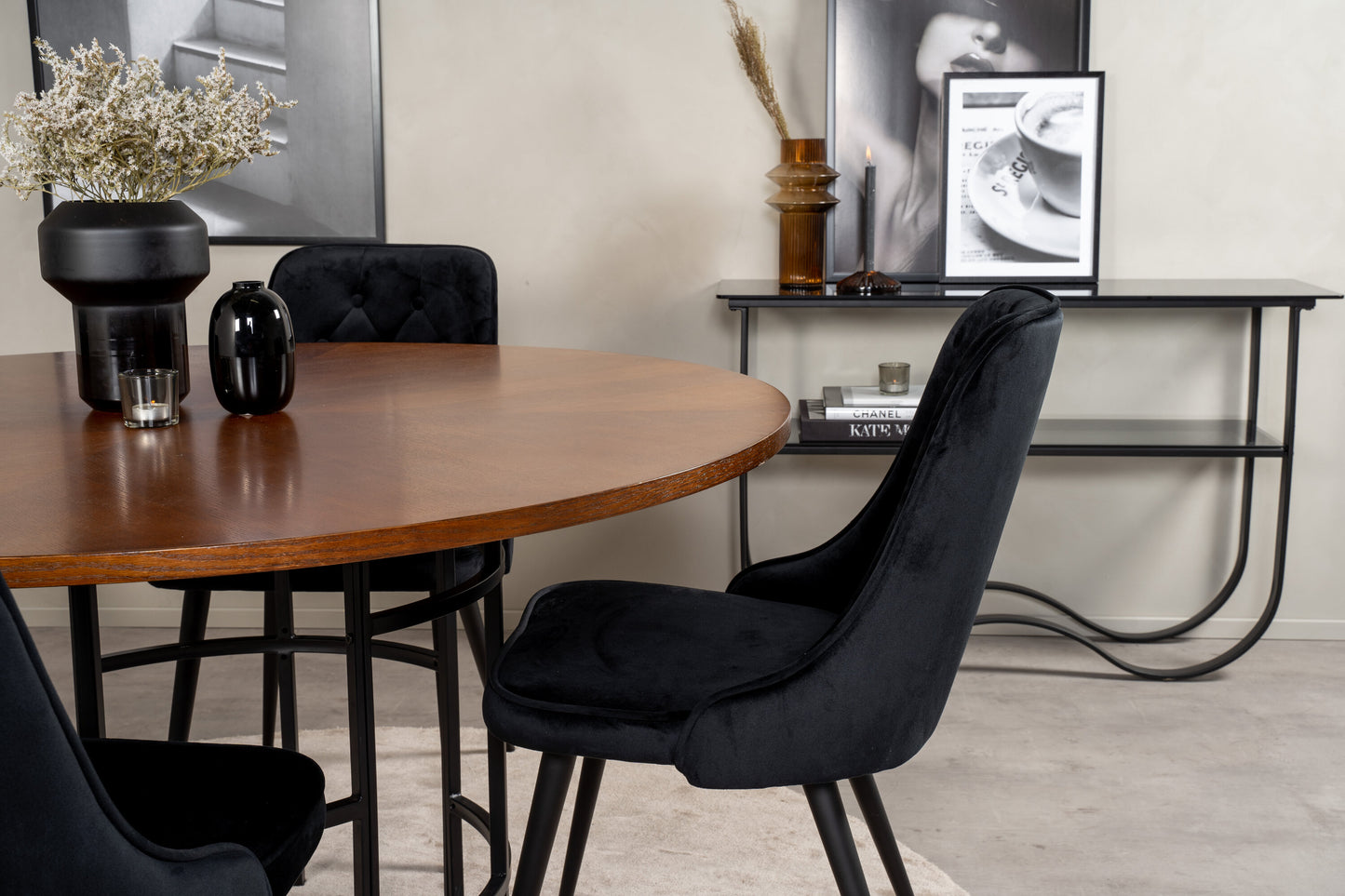 Copenhagen Matbord med Velvet Deluxe Stolarna Matgrupp