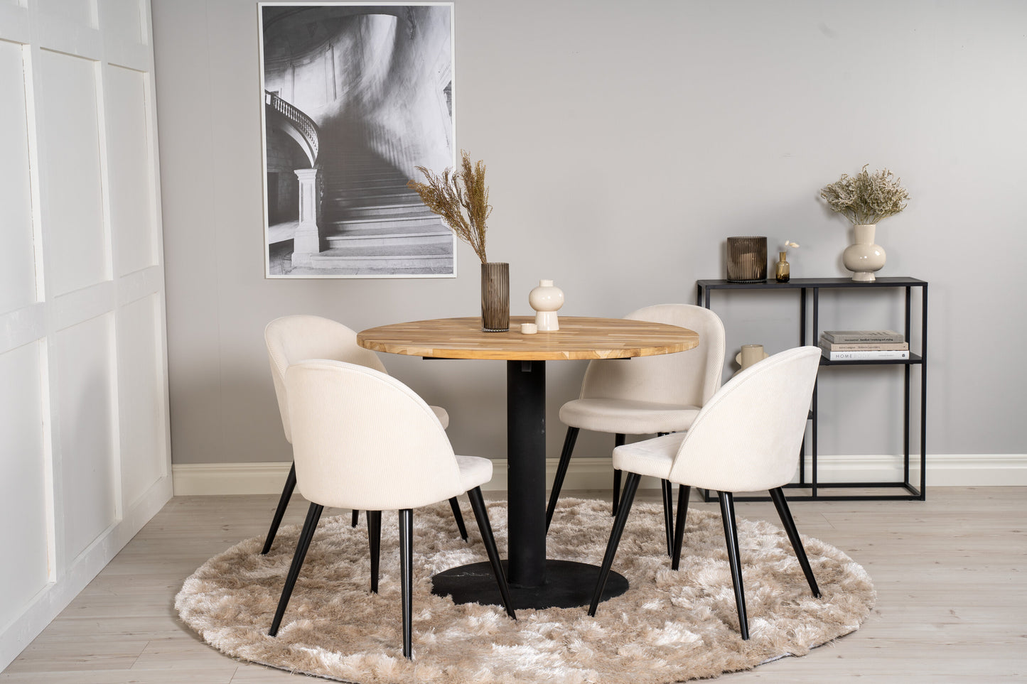 Cirebon Matbord med Velvet Stolarna Matgrupp