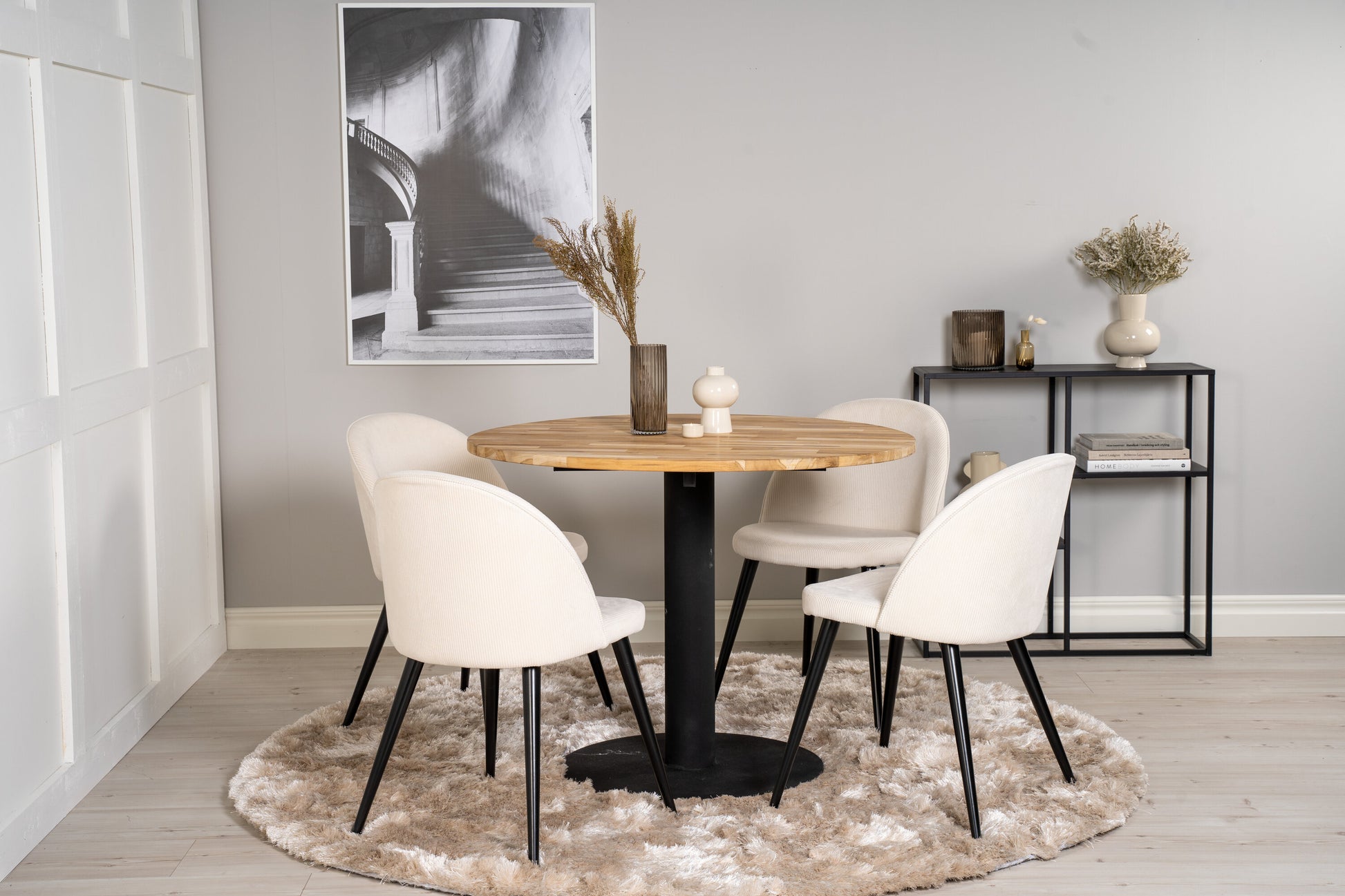 Cirebon Matbord med Velvet Stolarna Matgrupp