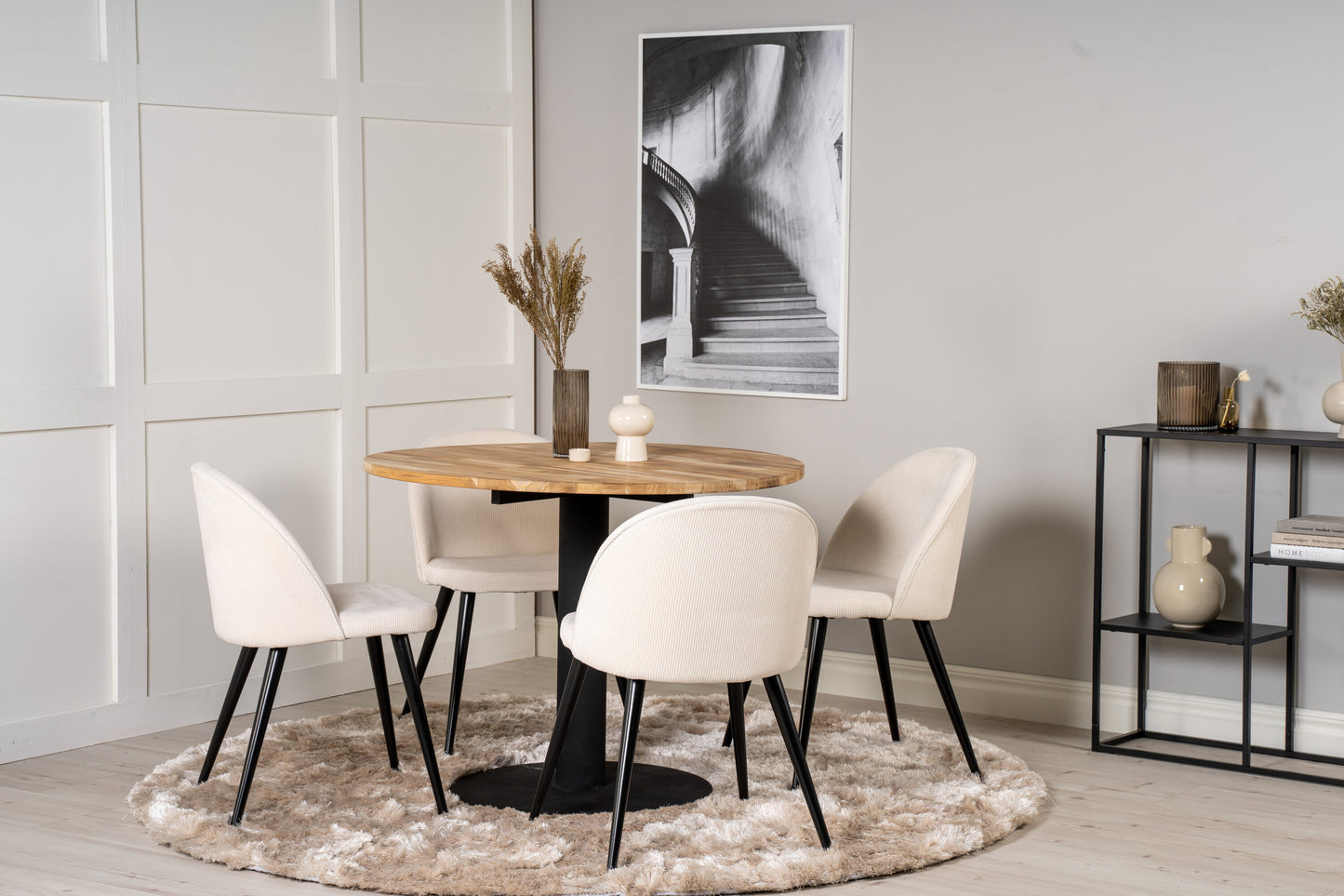 Cirebon Matbord med Velvet Stolarna Matgrupp