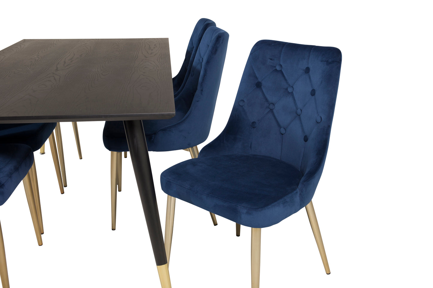 Dipp Matbord med Velvet Deluxe Stolarna Matgrupp