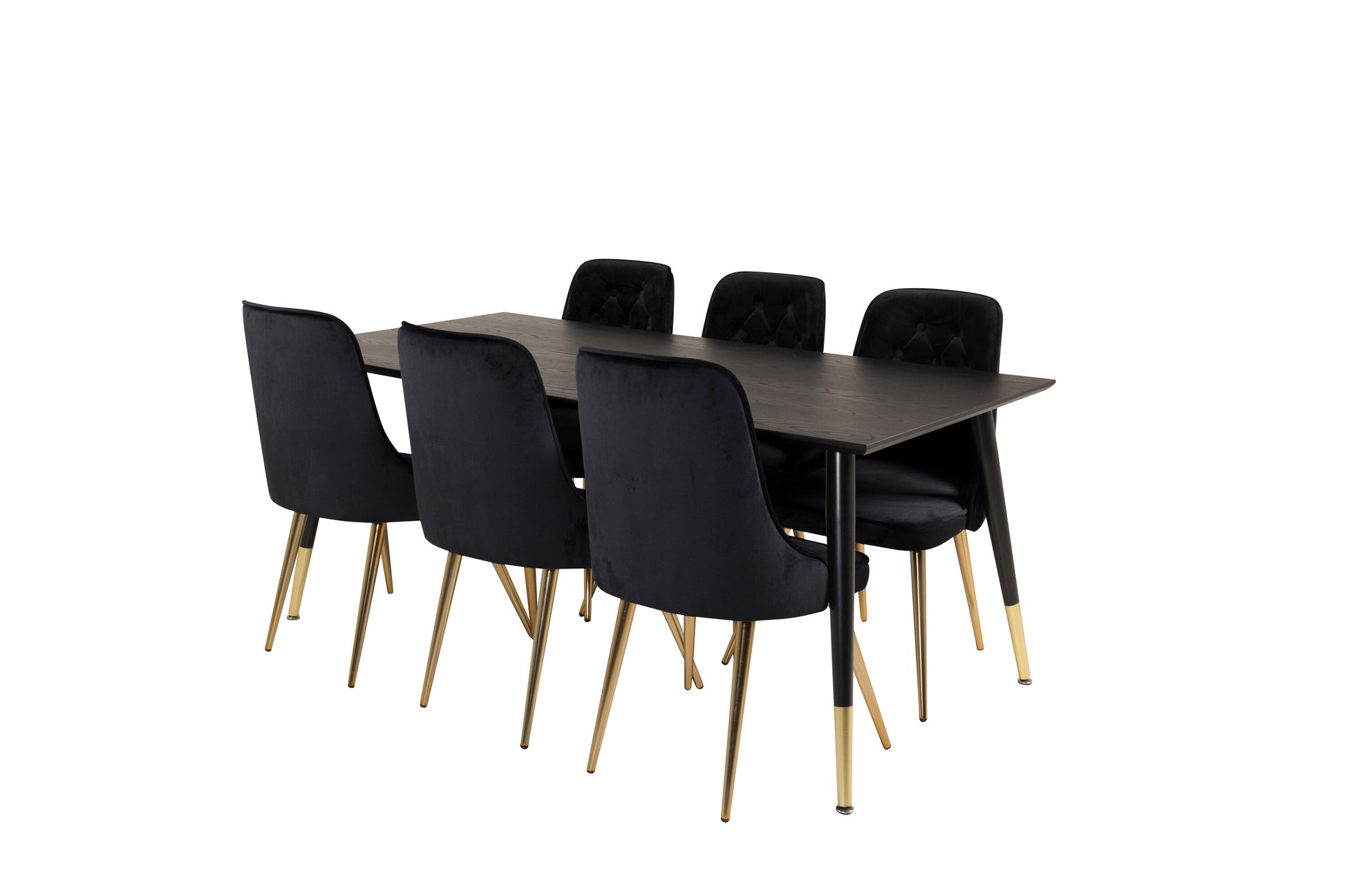 Dipp Matbord med Velvet Deluxe Stolarna Matgrupp