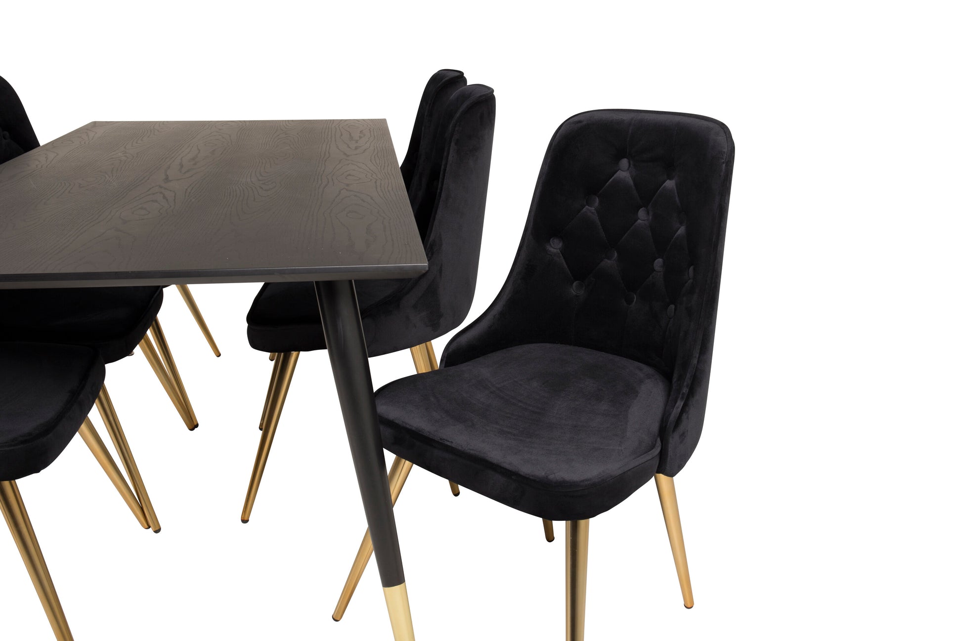Dipp Matbord med Velvet Deluxe Stolarna Matgrupp