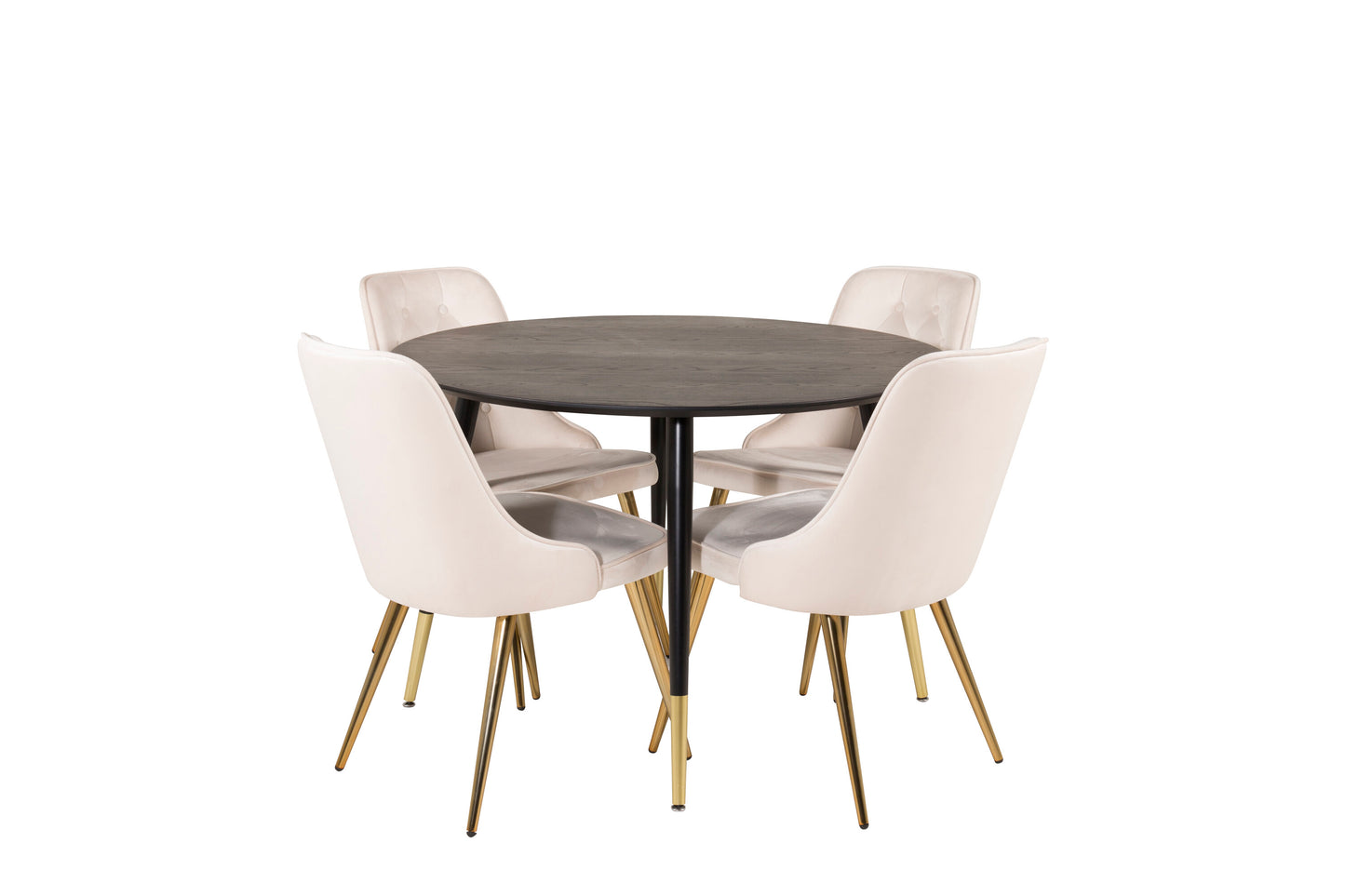 Dipp Matbord med Velvet Deluxe Stolarna Matgrupp