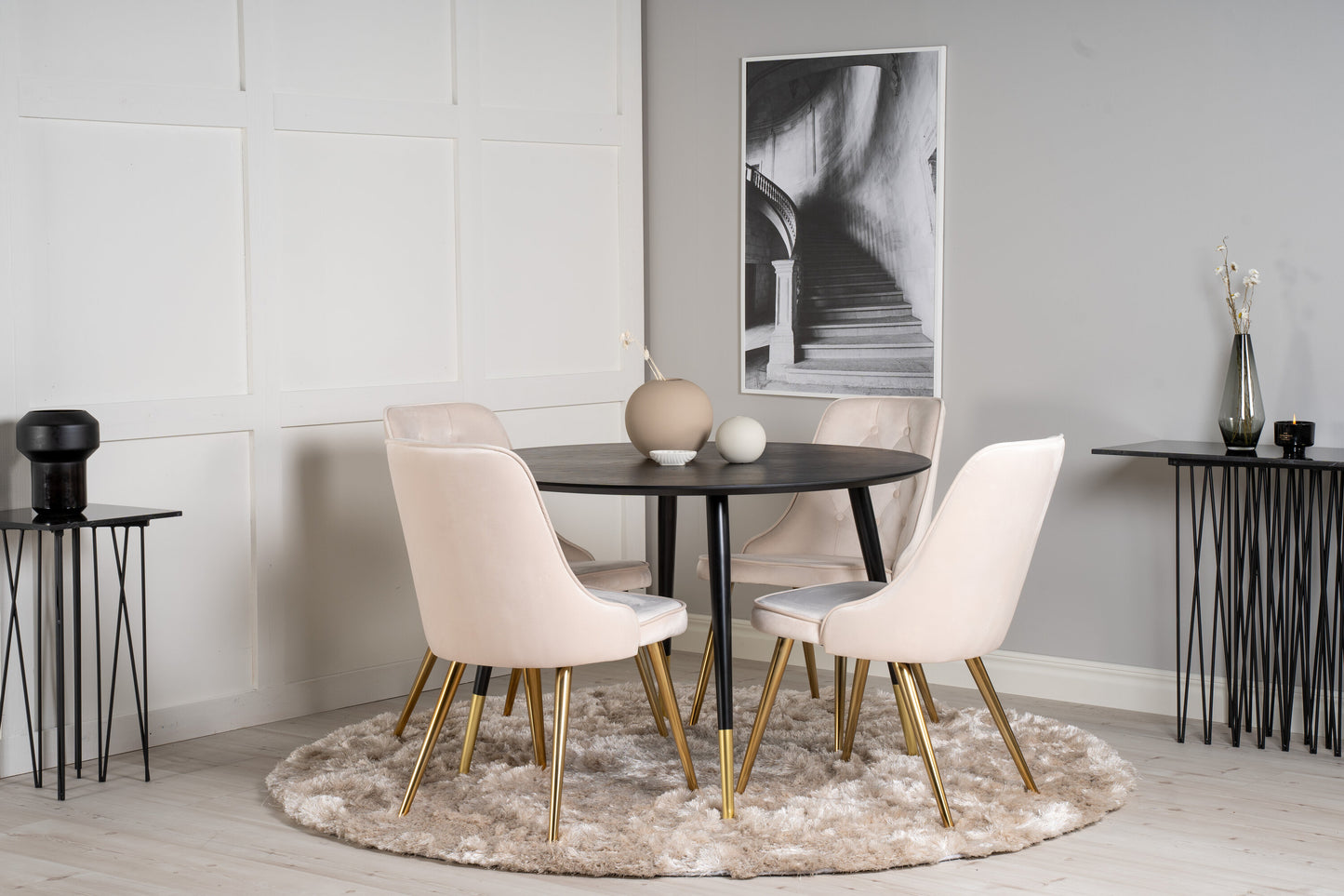 Dipp Matbord med Velvet Deluxe Stolarna Matgrupp
