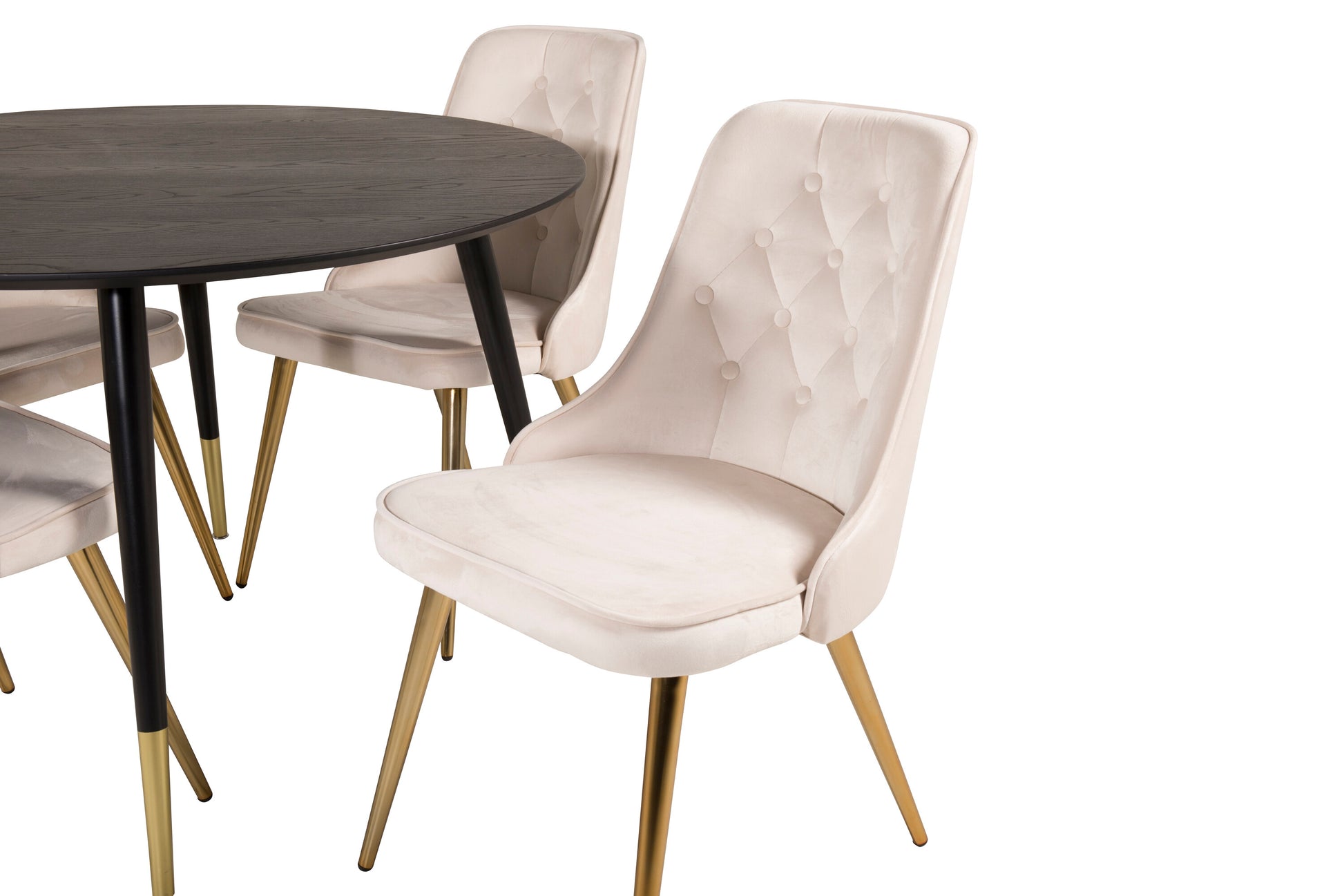 Dipp Matbord med Velvet Deluxe Stolarna Matgrupp