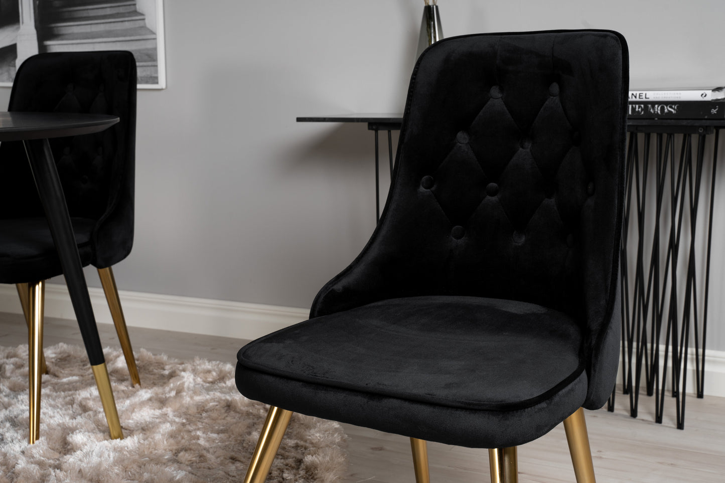 Dipp Matbord med Velvet Deluxe Stolarna Matgrupp