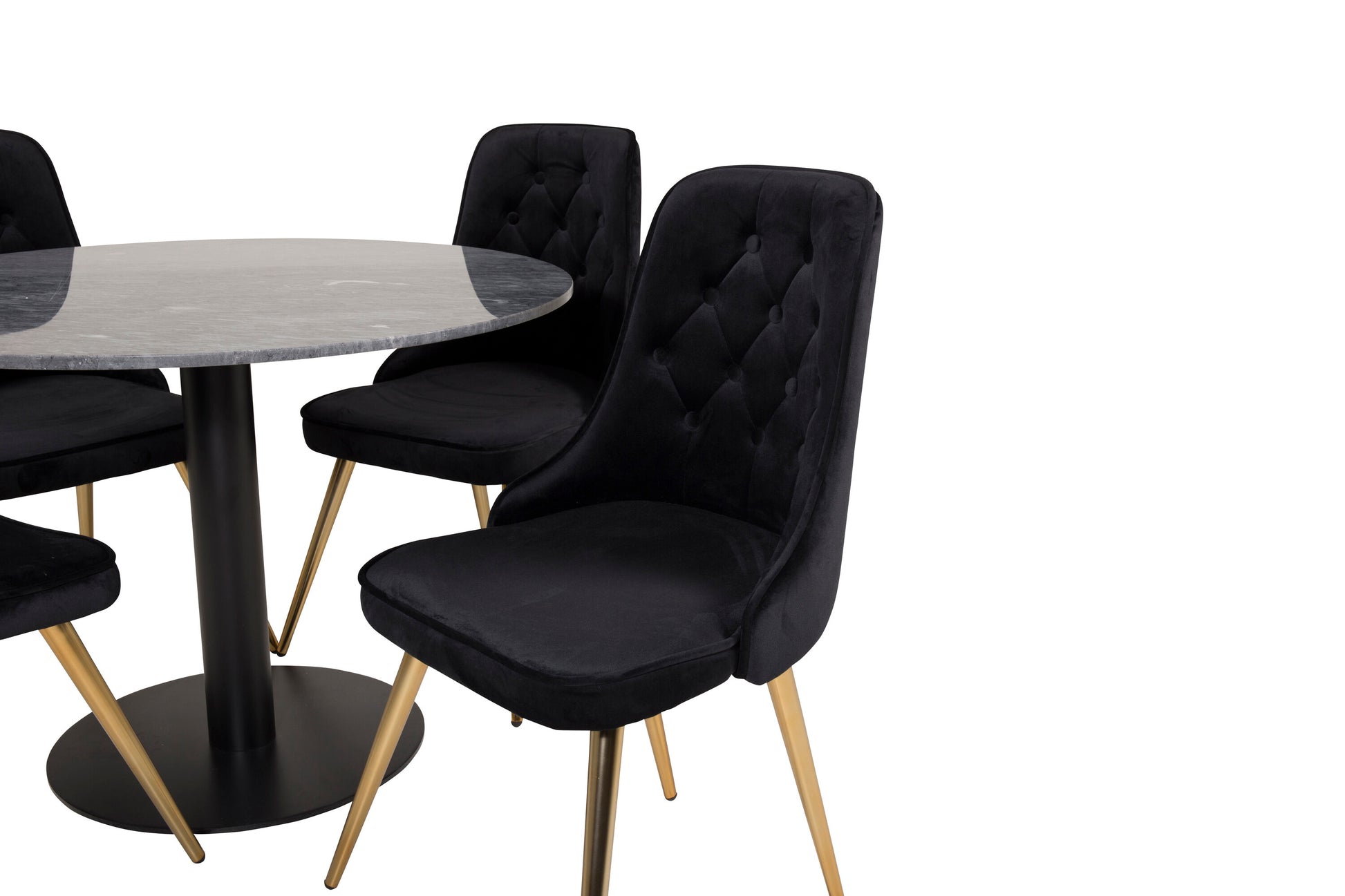 Estelle Matbord med Velvet Deluxe Stolarna Matgrupp